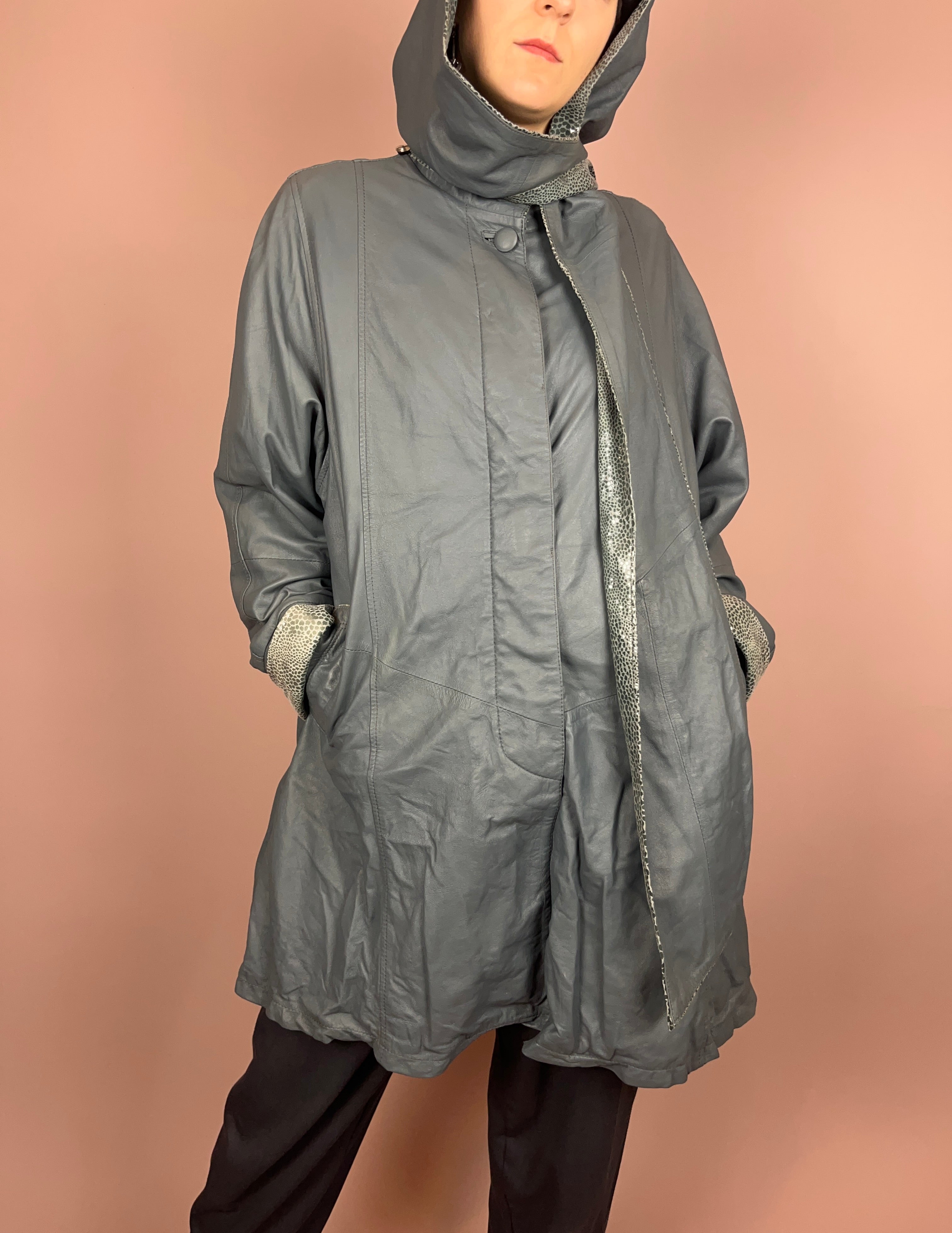 Leathercoat Grey Hood Snake Gr. 40