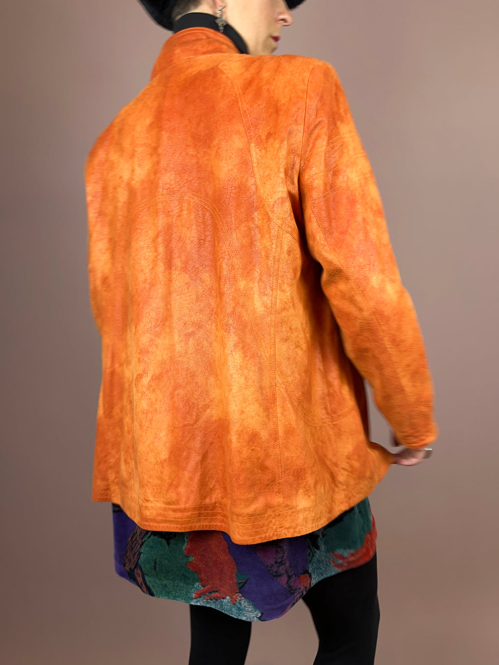Biker Jacket Orange Gr. M
