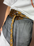 Krawatte Gold-Braun mit Muster – Vintage Print