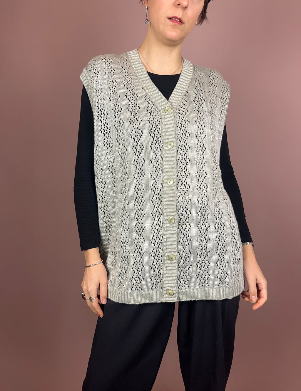 Knit Vest Grey Gr. M