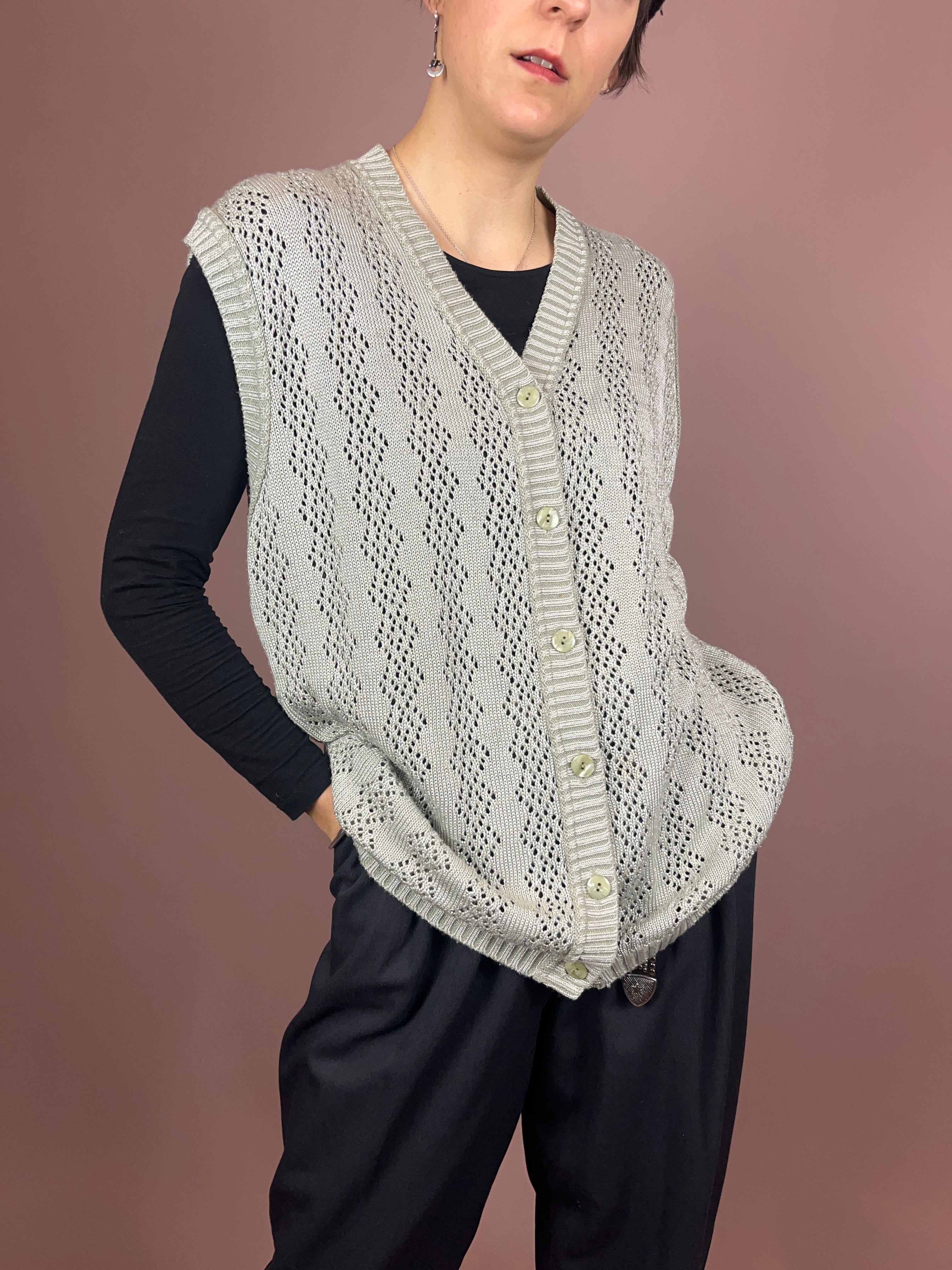 Knit Vest Grey Gr. M