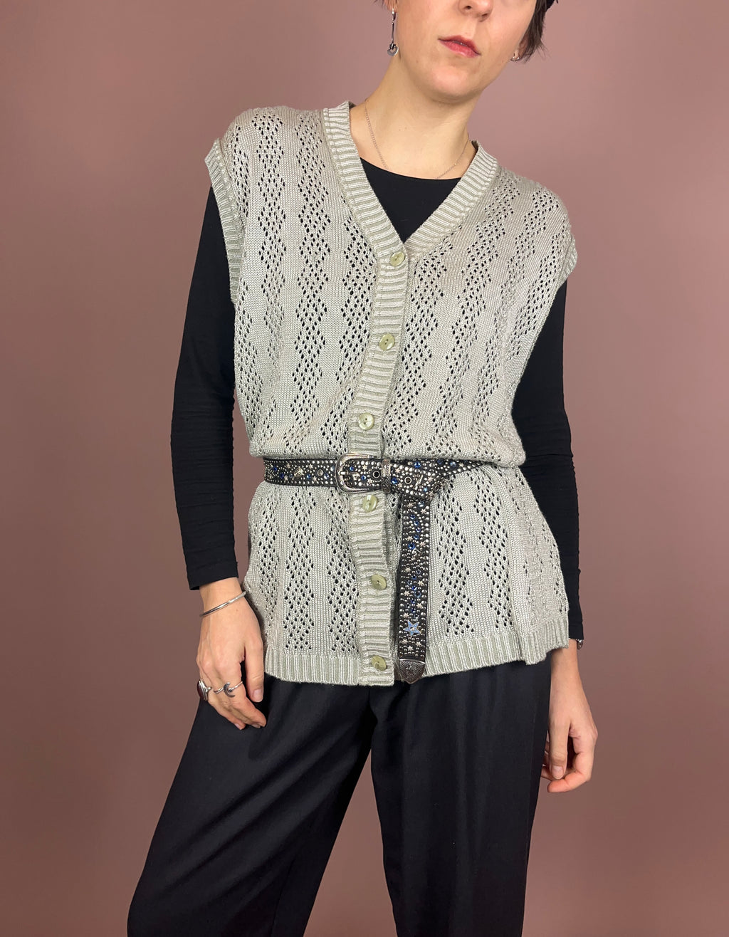 Knit Vest Grey Gr. M