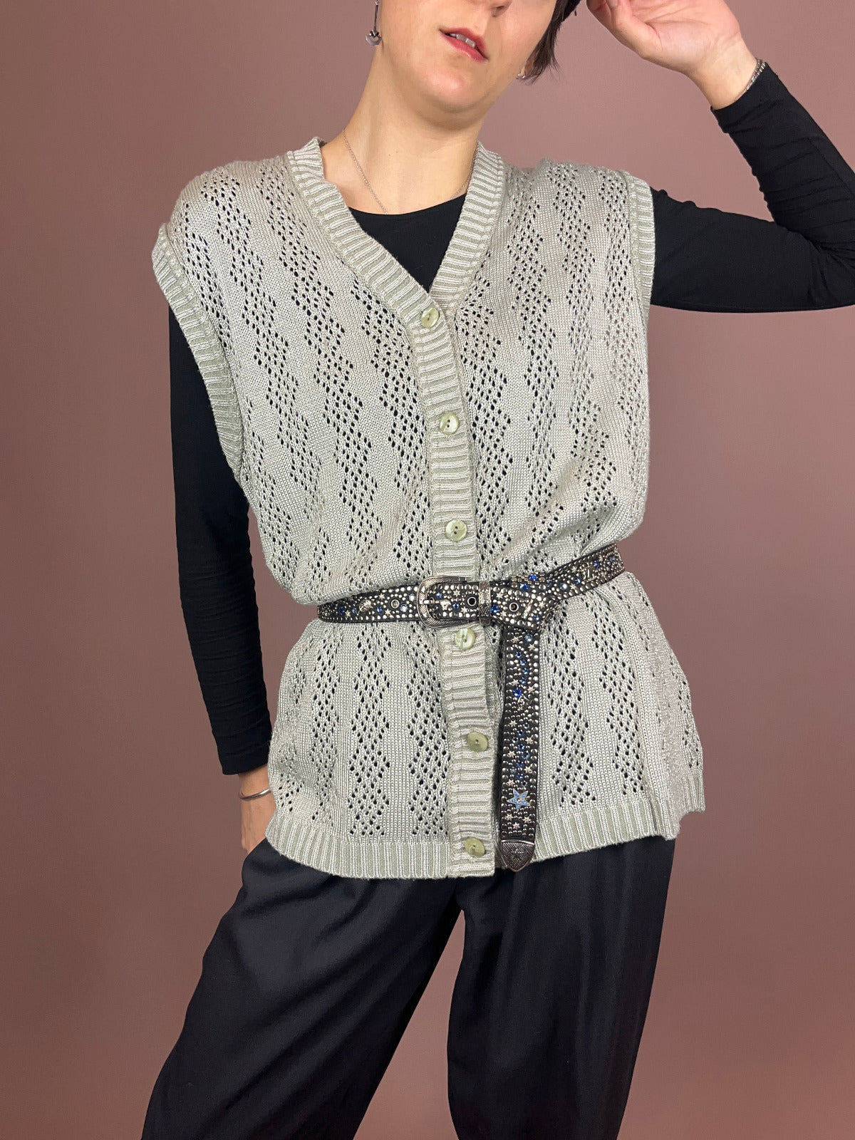 Knit Vest Grey Gr. M