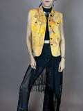 Gelbe Batik Jeansweste Hennes Gr. 36/38
