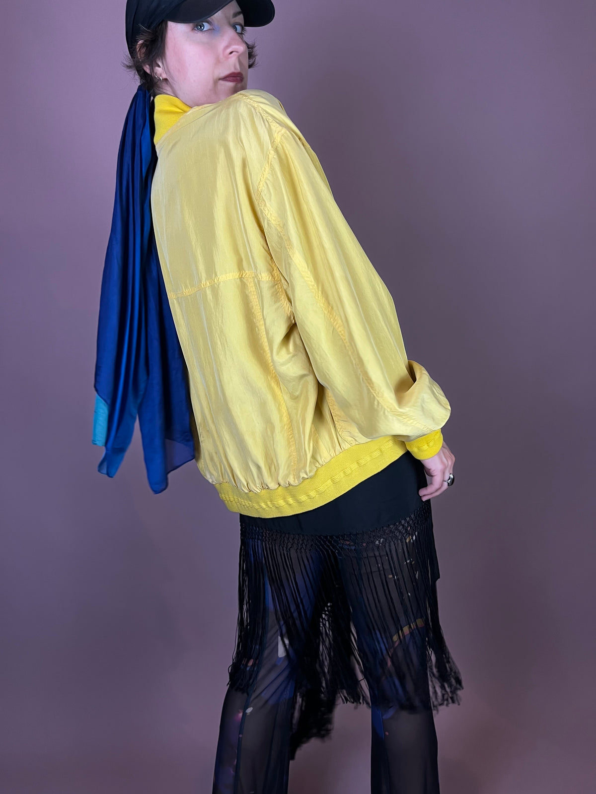 Seidenbomber Gelb Oversized Gr. M