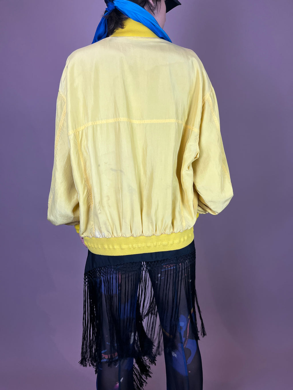 Seidenbomber Gelb Oversized Gr. M