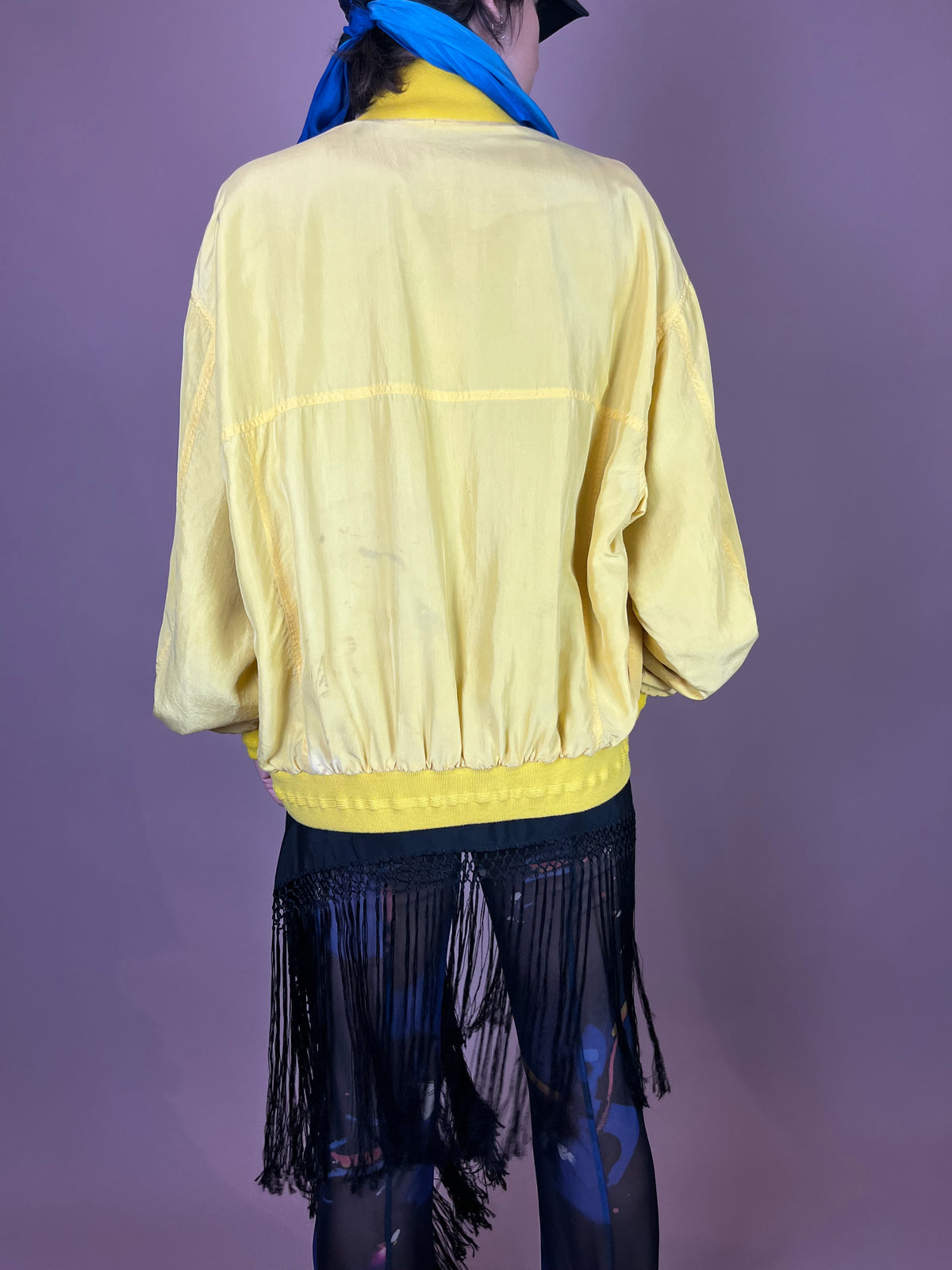 Seidenbomber Gelb Oversized Gr. M