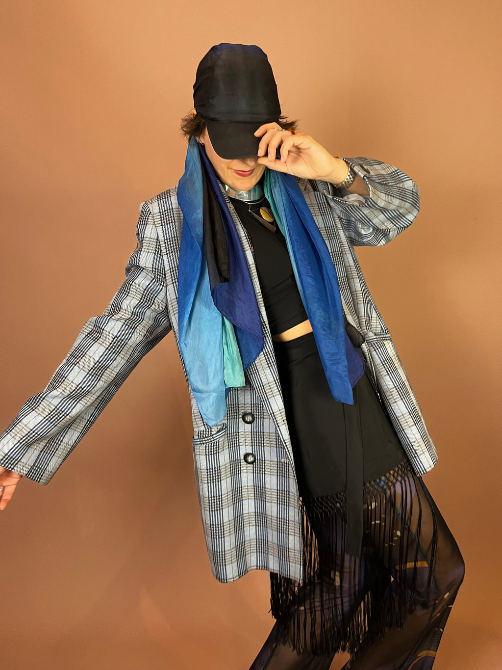 Blazer Karo Wolle Biba Gr. 46