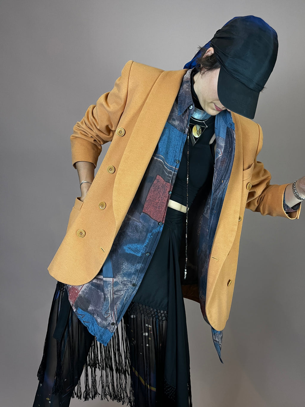 Blazer Lachs Wolle Escada Margaretha Ley Gr. 38
