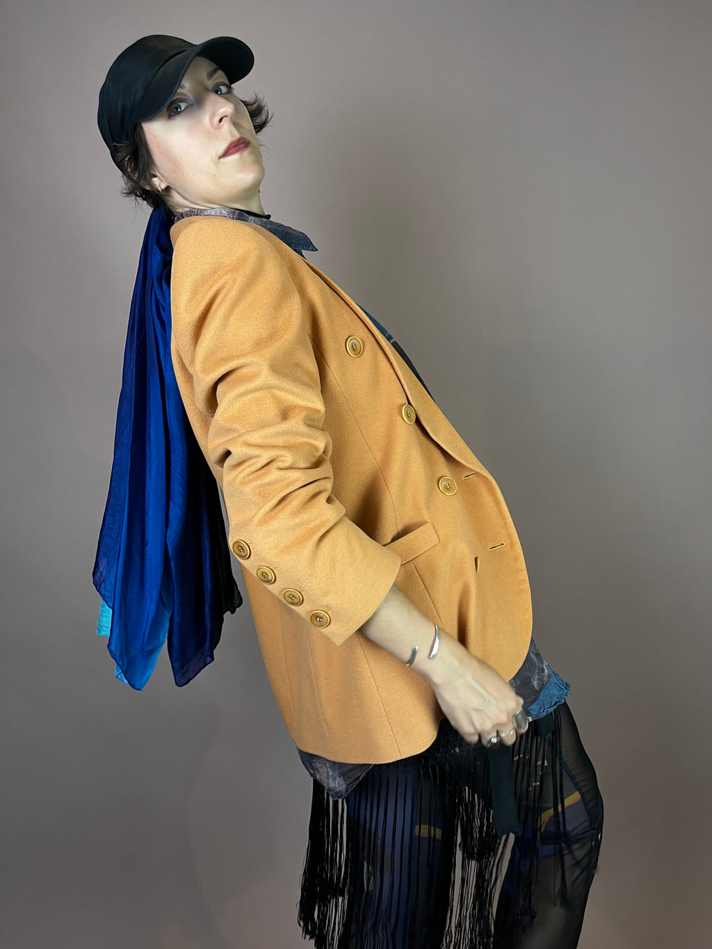 Blazer Lachs Wolle Escada Margaretha Ley Gr. 38