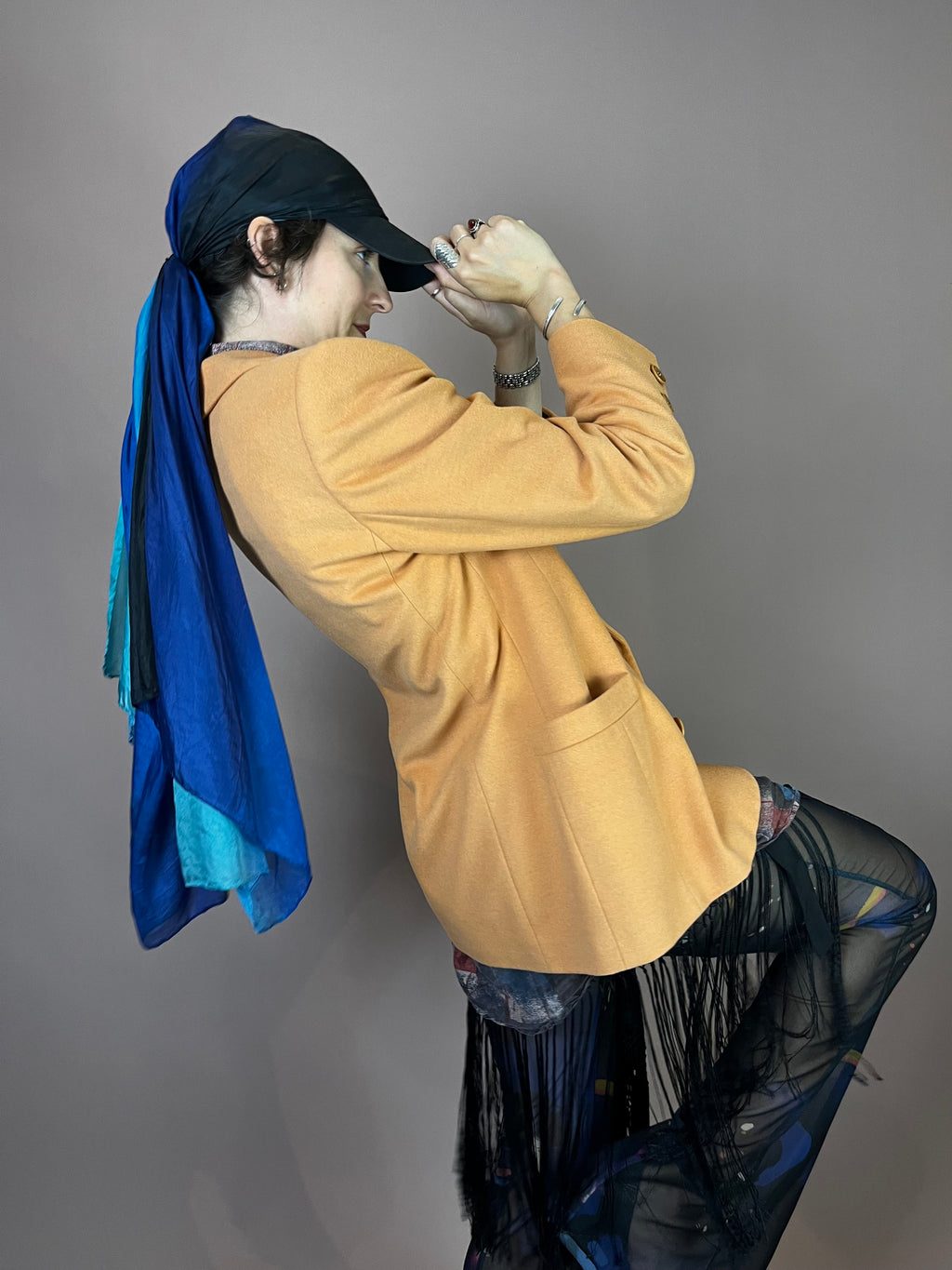 Blazer Lachs Wolle Escada Margaretha Ley Gr. 38