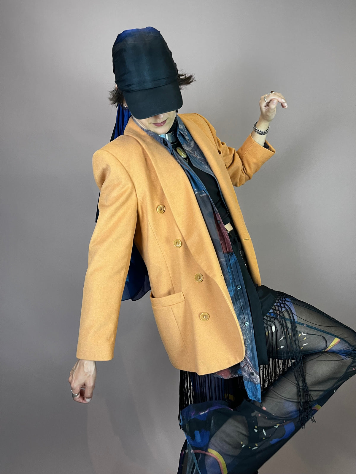 Blazer Lachs Wolle Escada Margaretha Ley Gr. 38