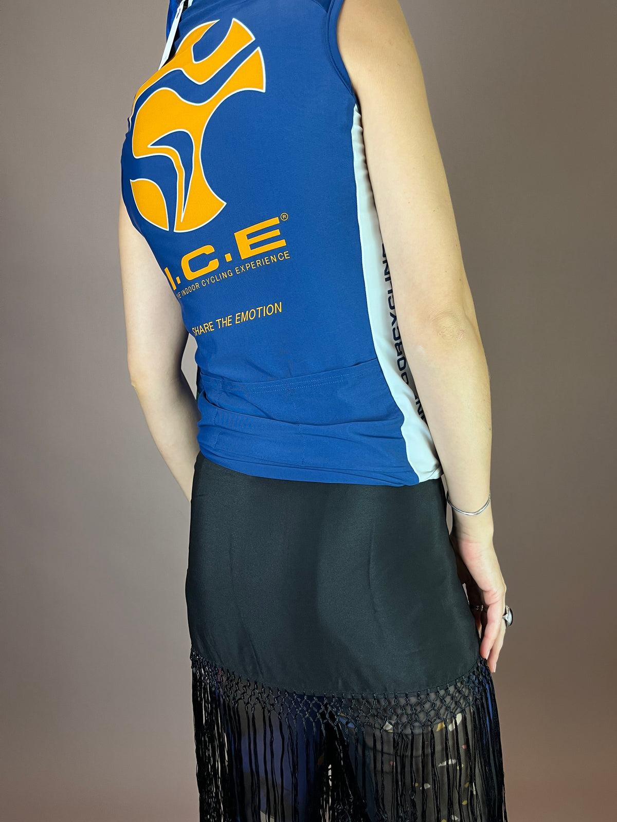 Radtrikot Sport Top Blau Gelb Tomahawk Gr.