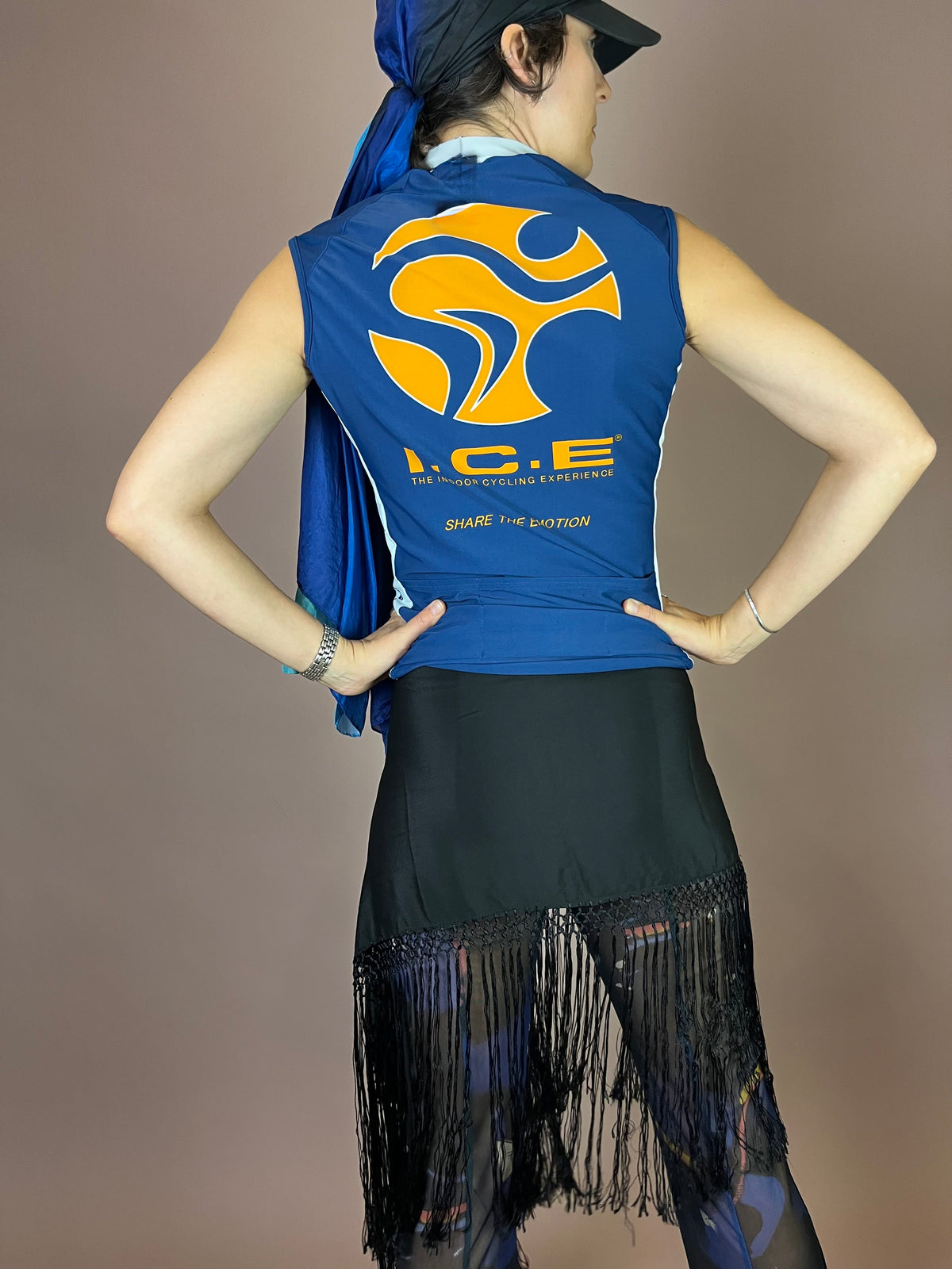 Radtrikot Sport Top Blau Gelb Tomahawk Gr.