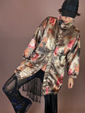 Satin Jacke Rosenprint Patchwork Shirley Gr.