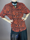 Bluse Rot Zebra Gr. 40/42