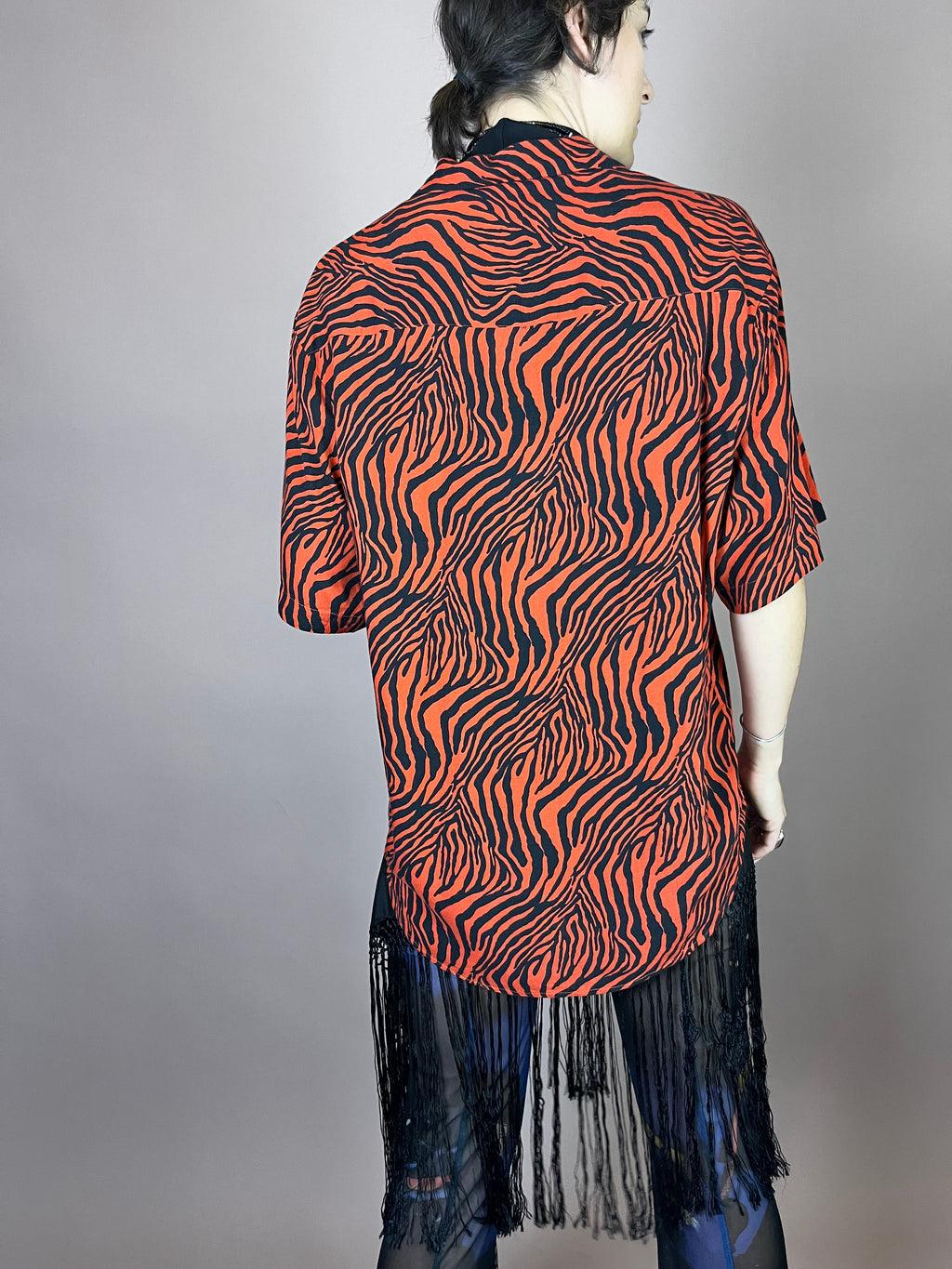 Bluse Rot Zebra Gr. 40/42