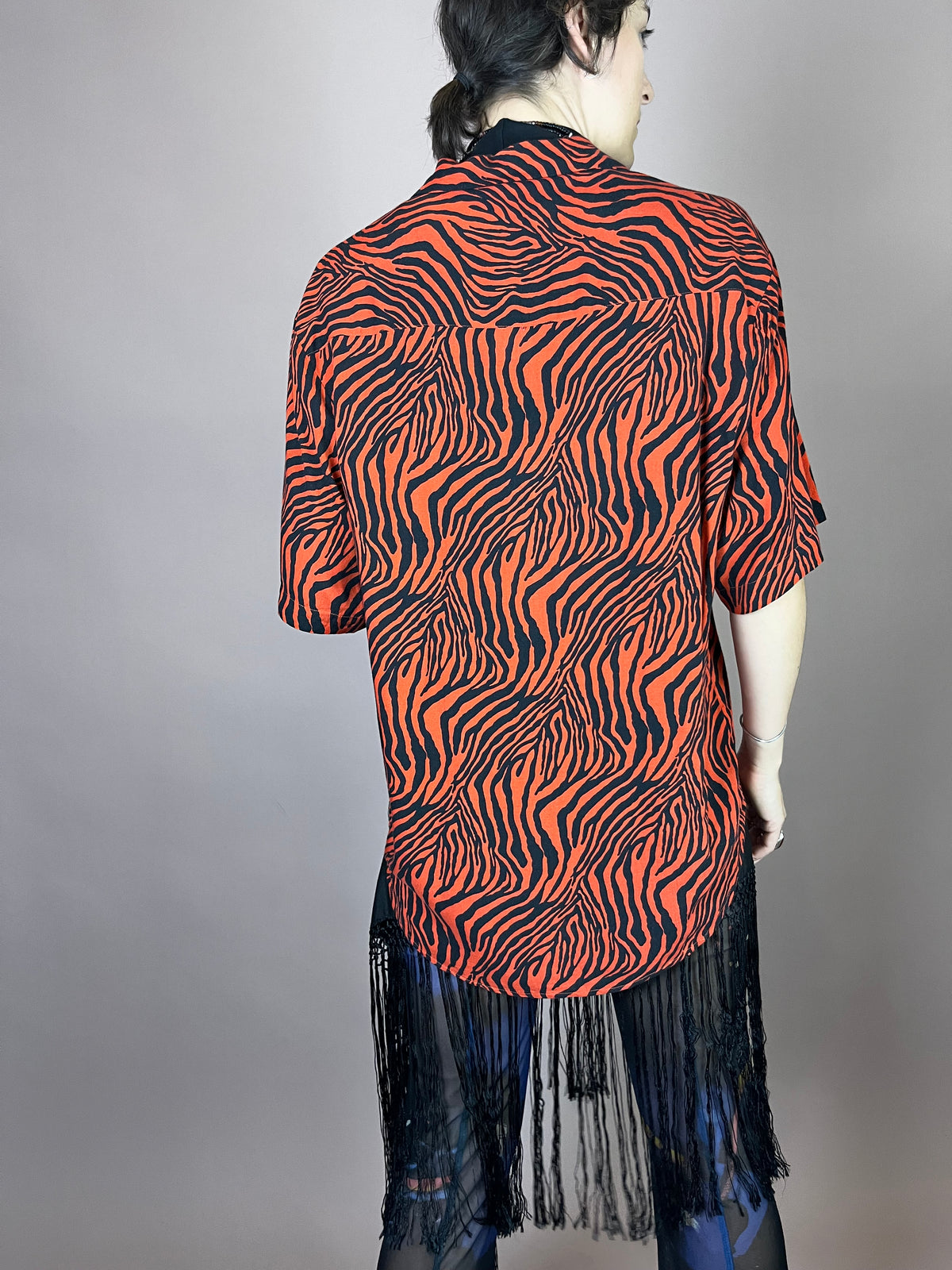 Bluse Rot Zebra Gr. 40/42