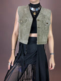 Wildlederweste Taupe Denim Style B Young Gr. 40