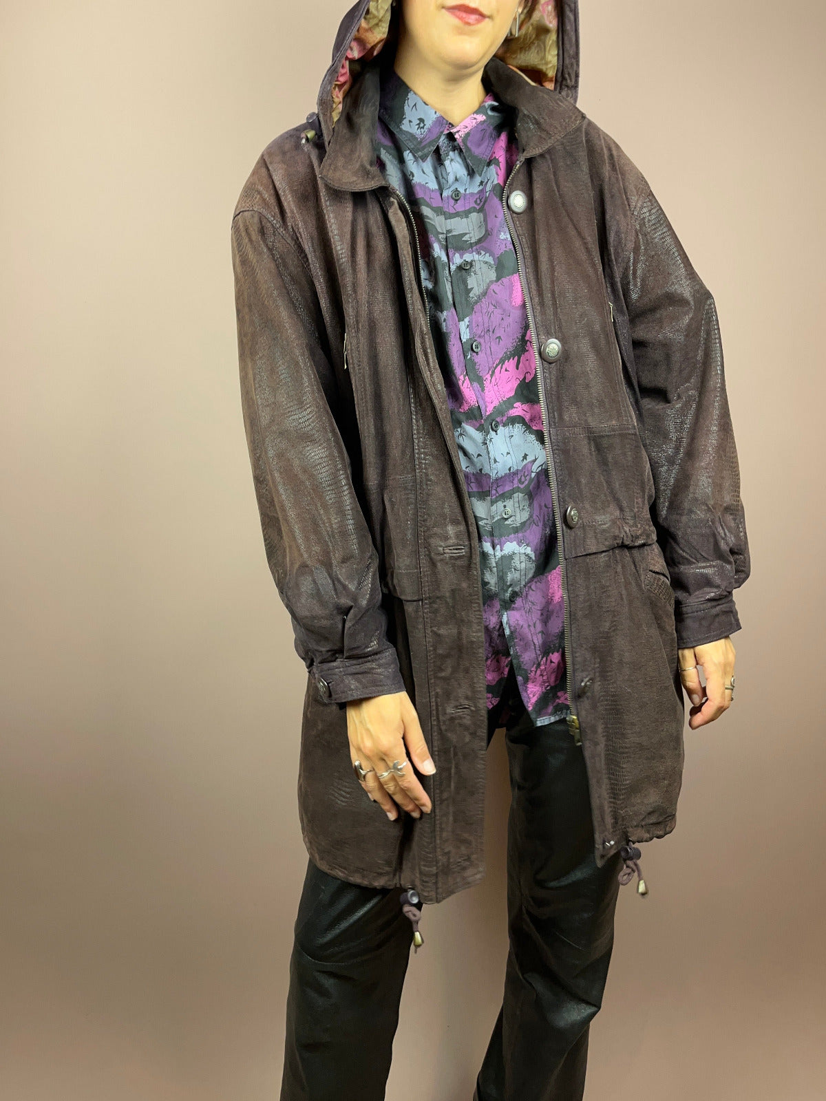 Pattern Coat Hood Gr. 40