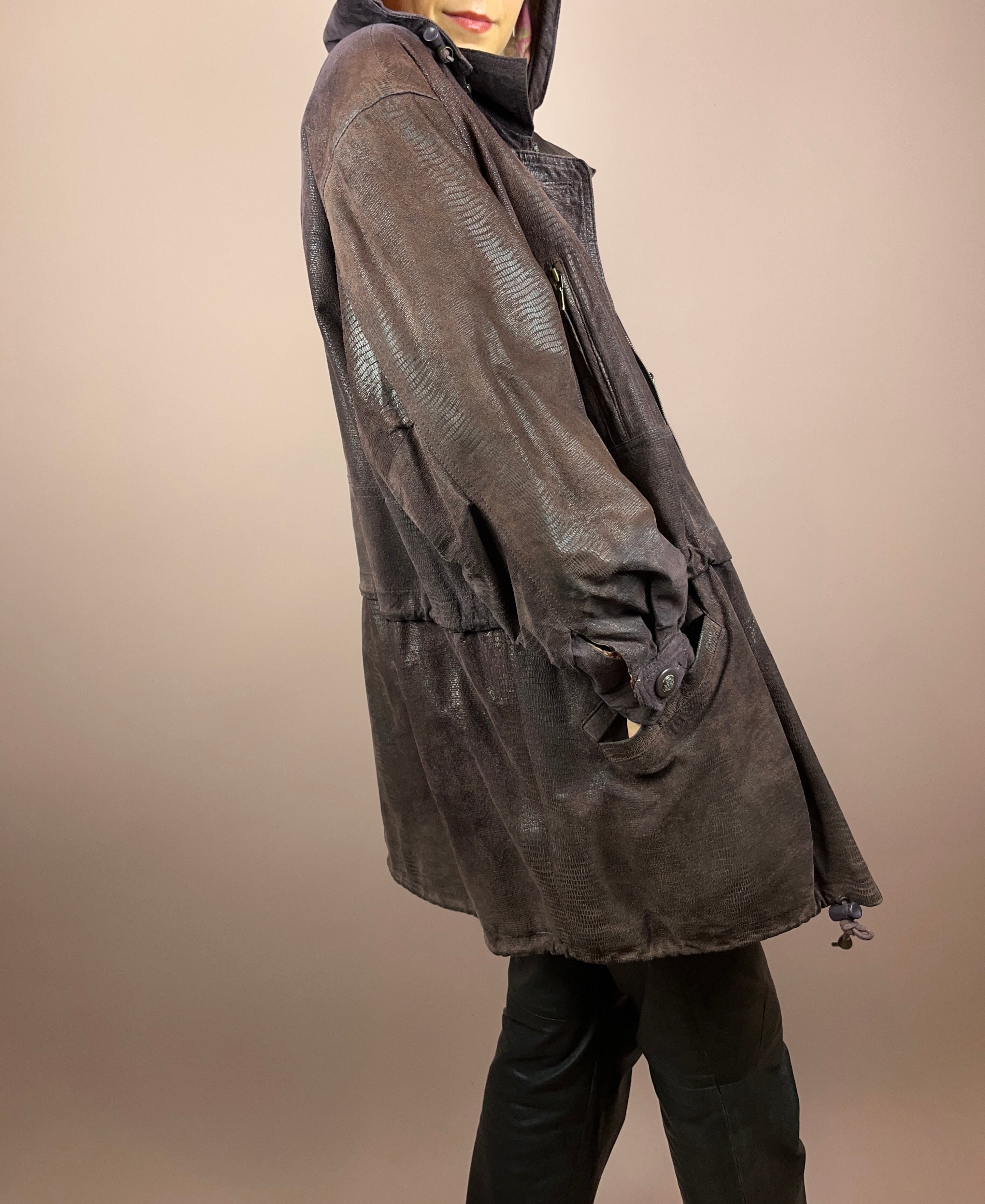 Pattern Coat Hood Gr. 40