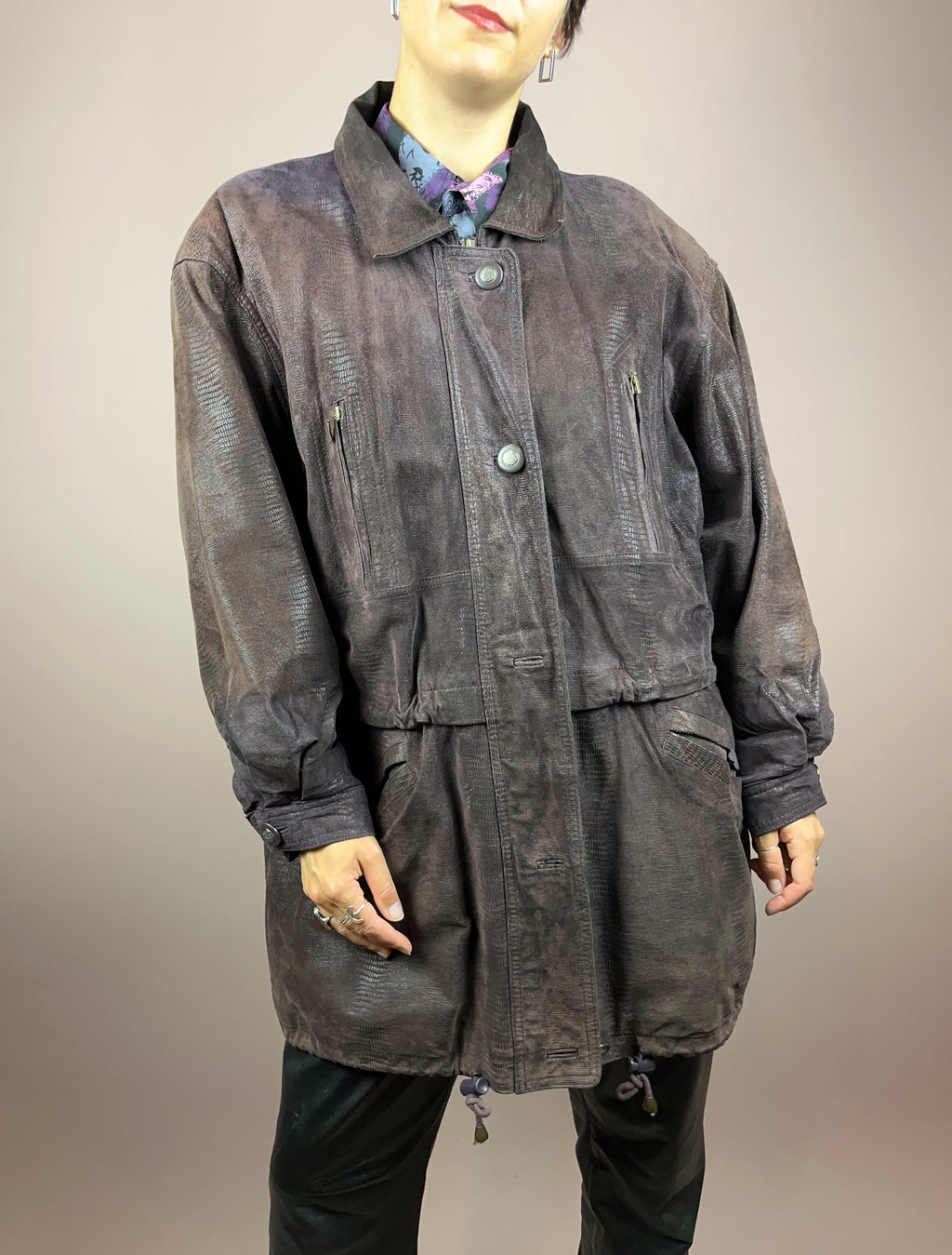 Pattern Coat Hood Gr. 40