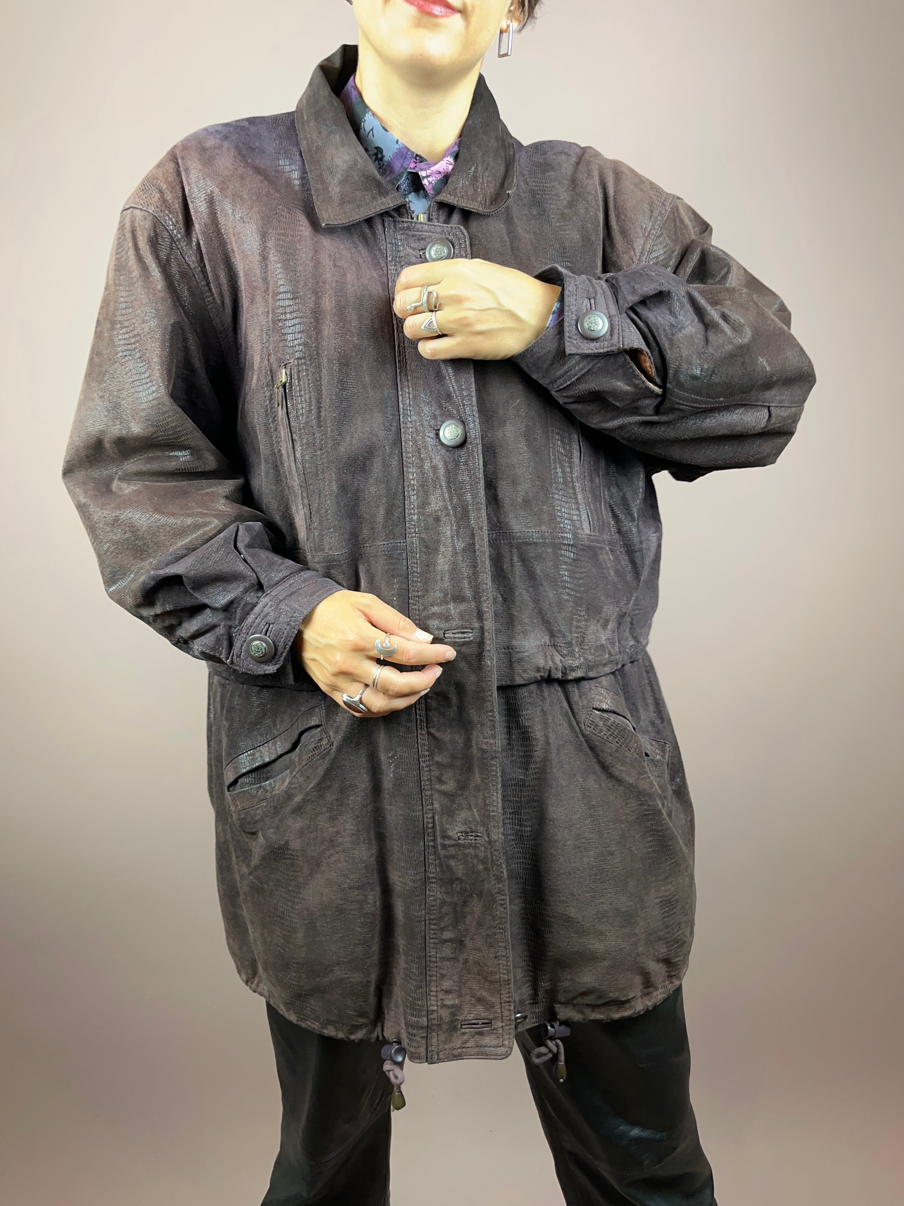 Pattern Coat Hood Gr. 40