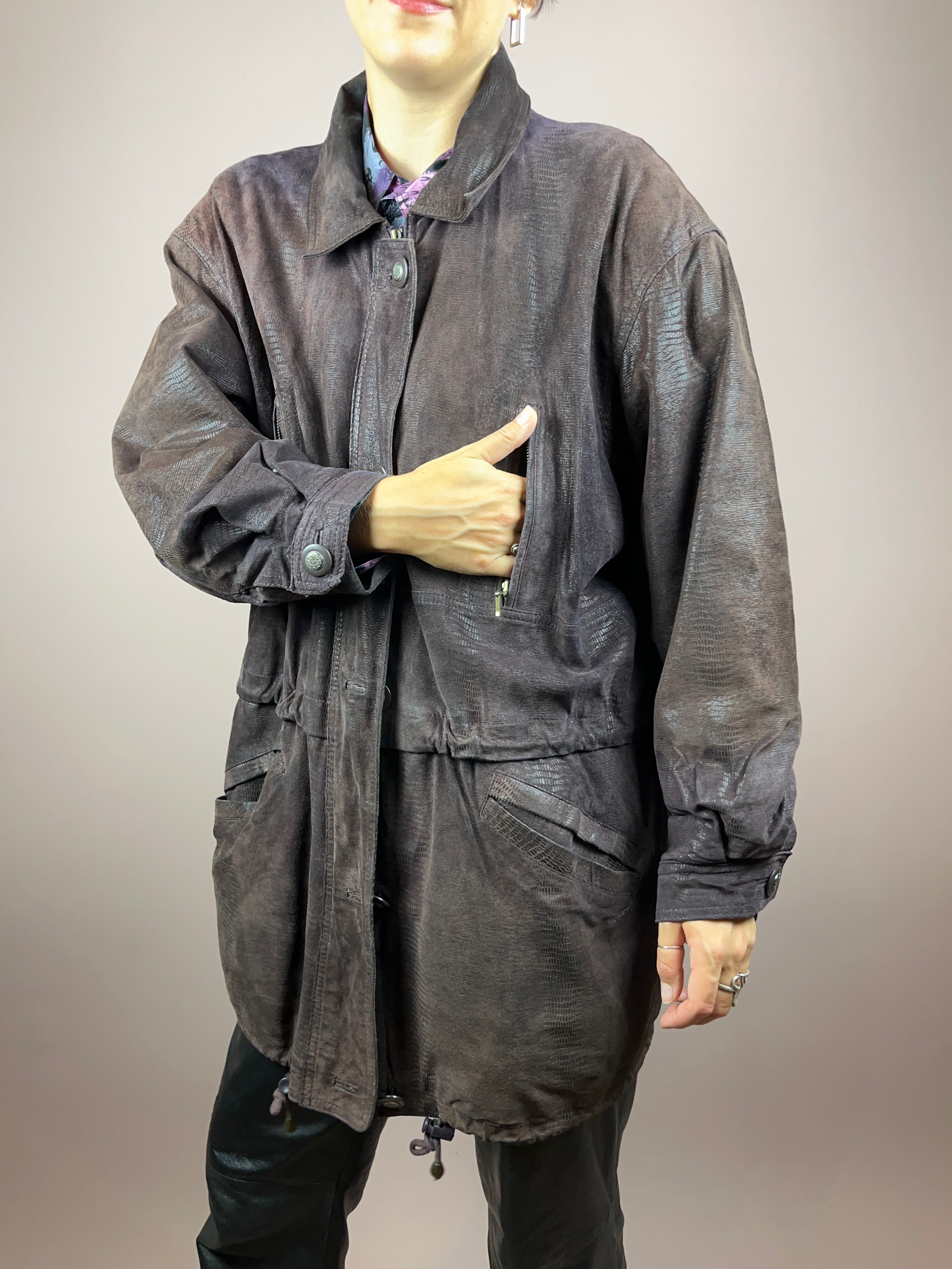 Pattern Coat Hood Gr. 40