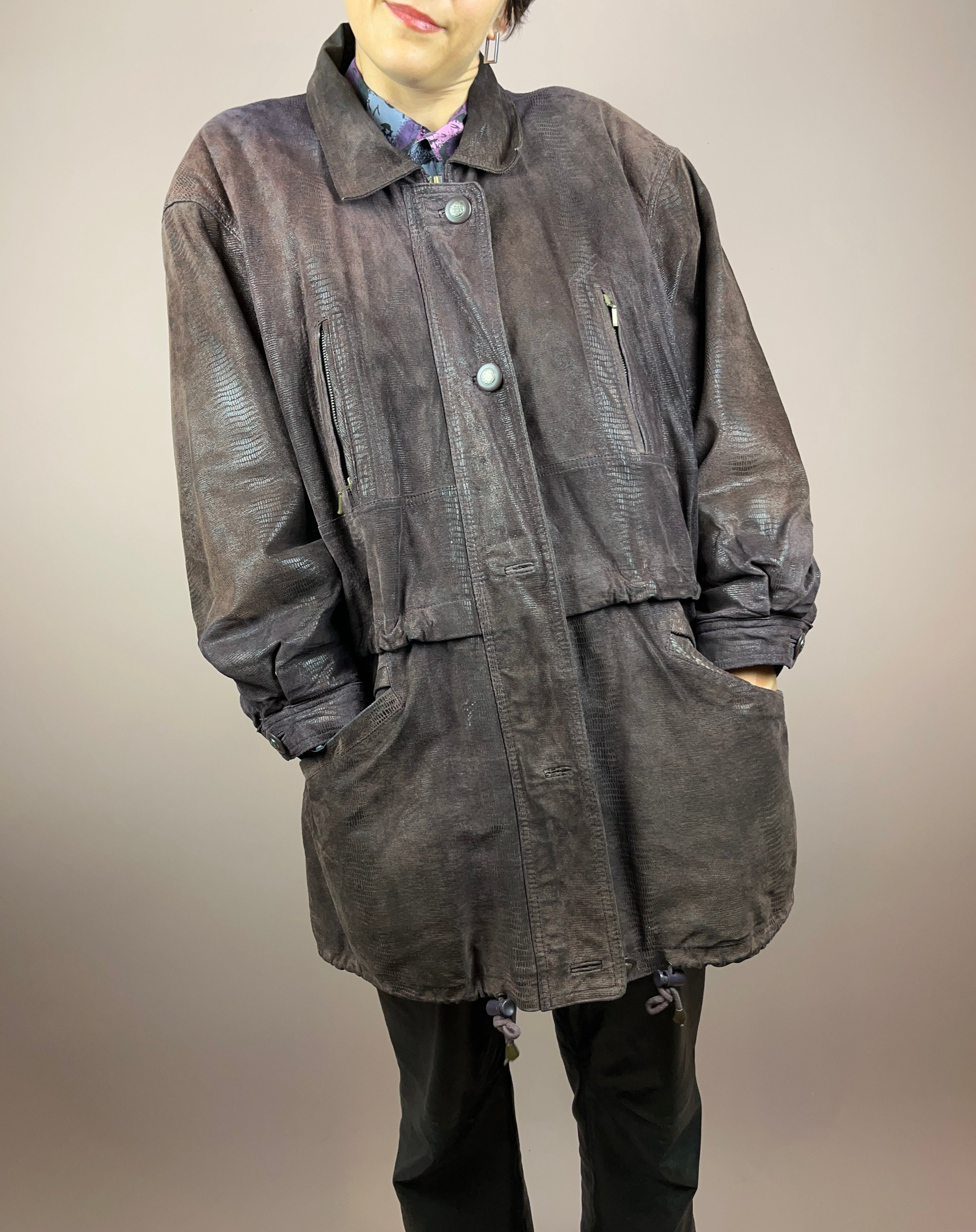 Pattern Coat Hood Gr. 40