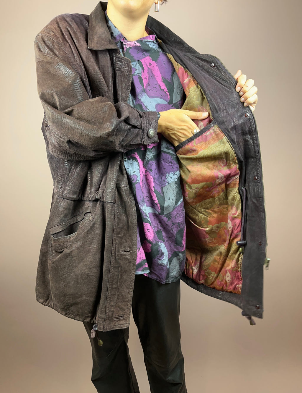 Pattern Coat Hood Gr. 40