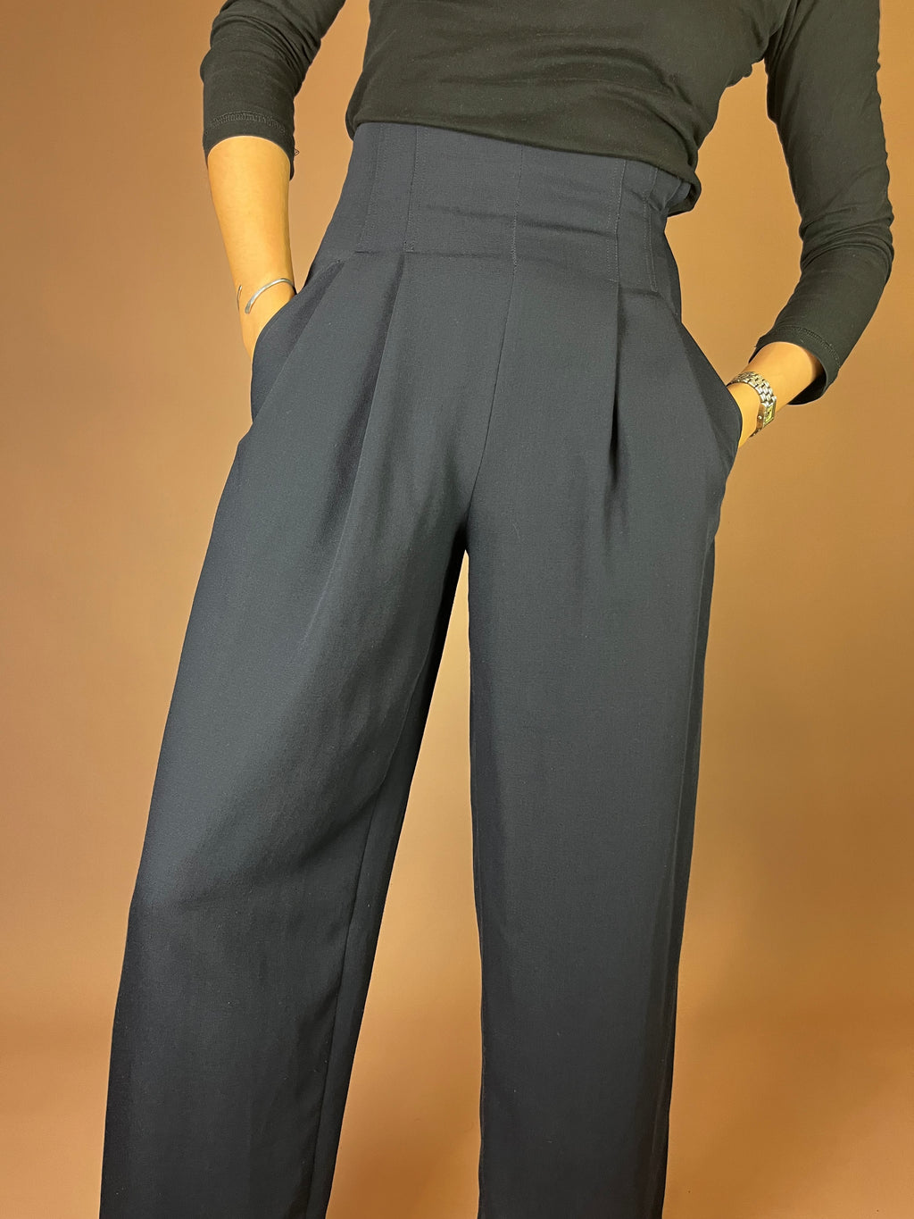 Mondi Wollhose in Marineblau 80er Gr. 34