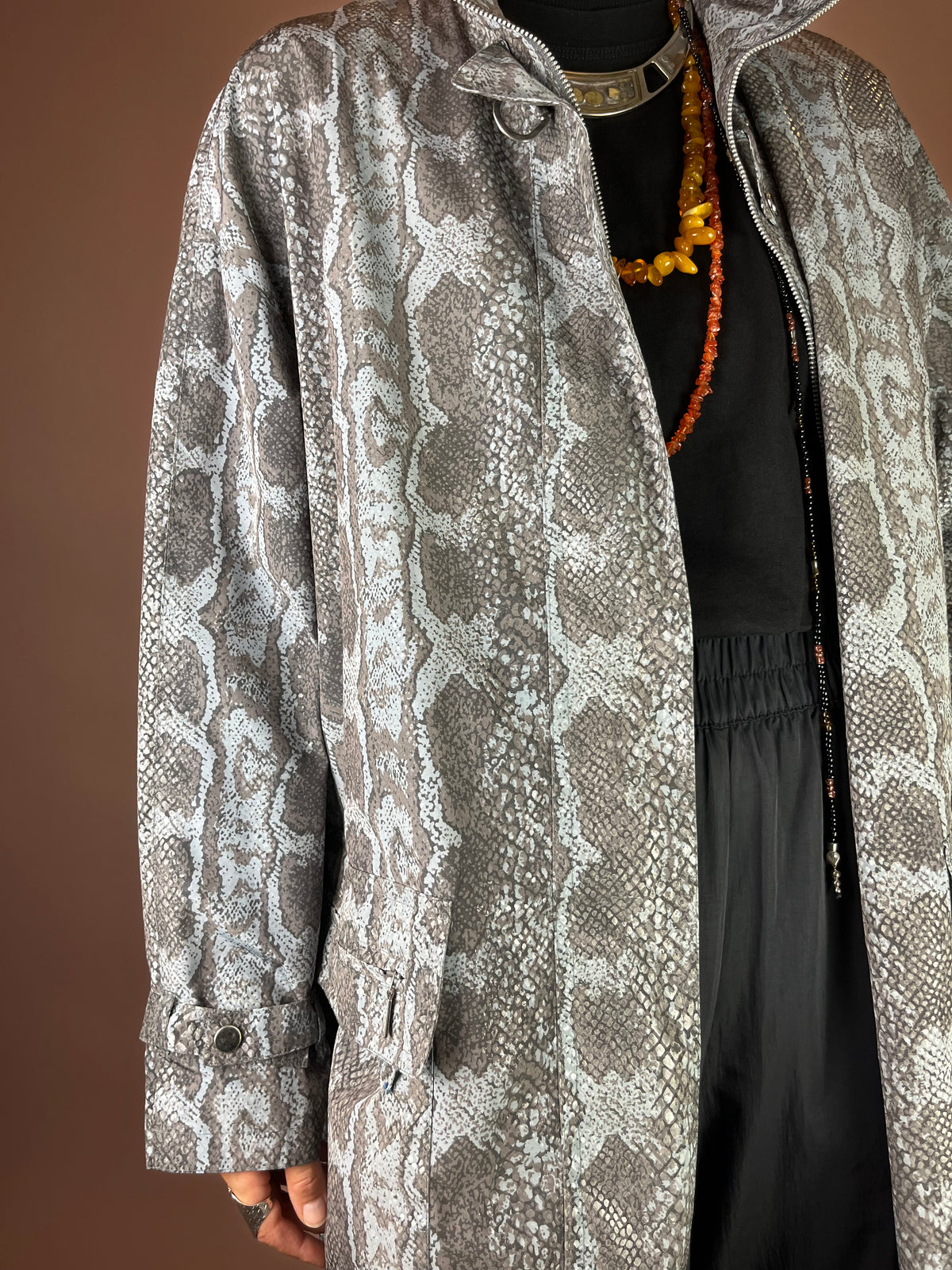 Kemper Jacke in Snake Print Oversized Gr. 44