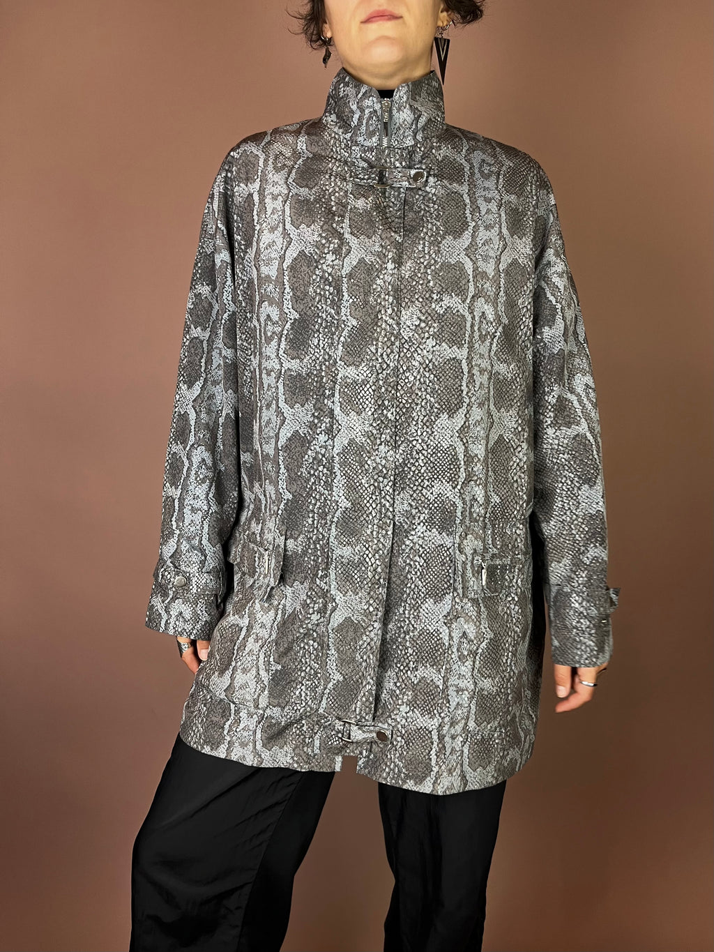 Kemper Jacke in Snake Print Oversized Gr. 44