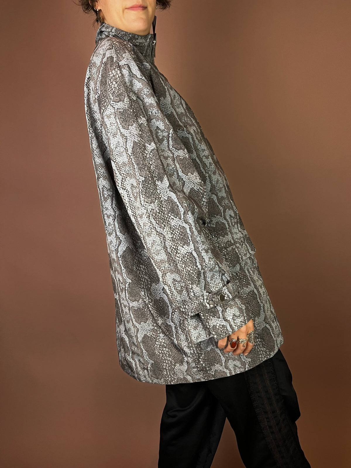 Kemper Jacke in Snake Print Oversized Gr. 44