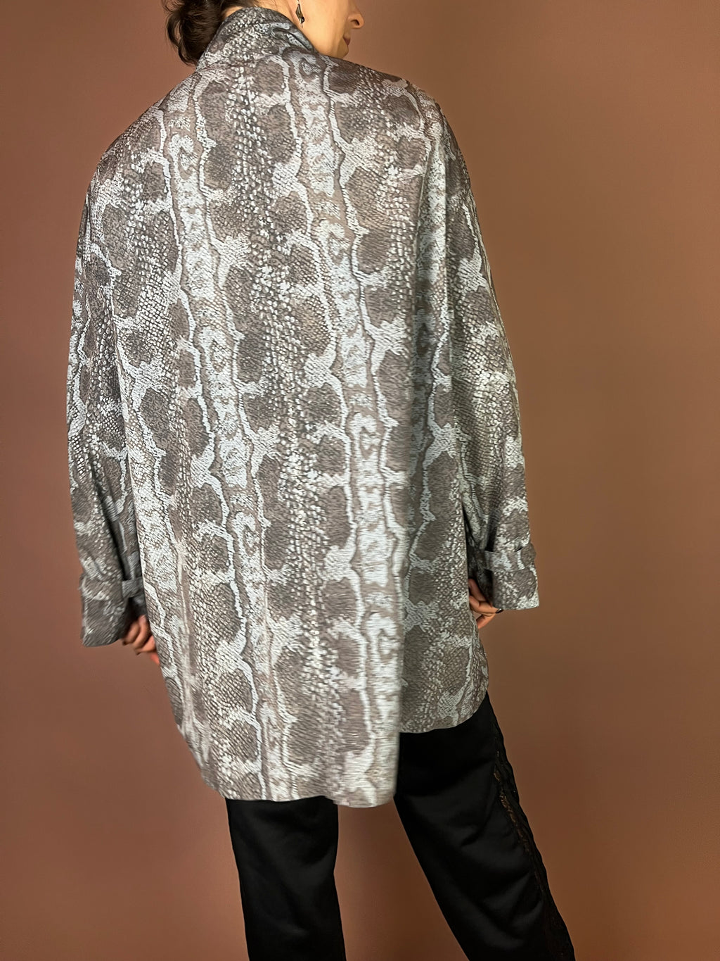 Kemper Jacke in Snake Print Oversized Gr. 44
