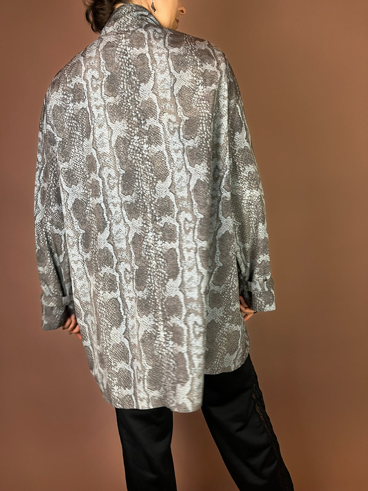 Kemper Jacke in Snake Print Oversized Gr. 44