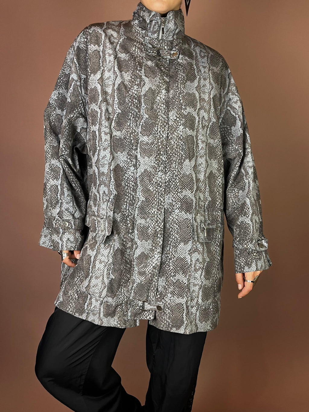 Kemper Jacke in Snake Print Oversized Gr. 44