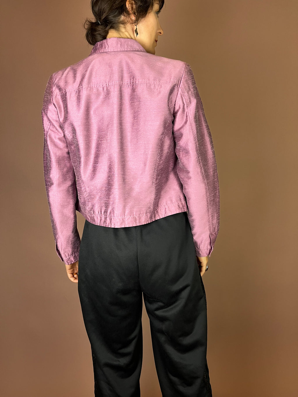 More&More Jacke in schimmerndem Mauve Gr. 36/38