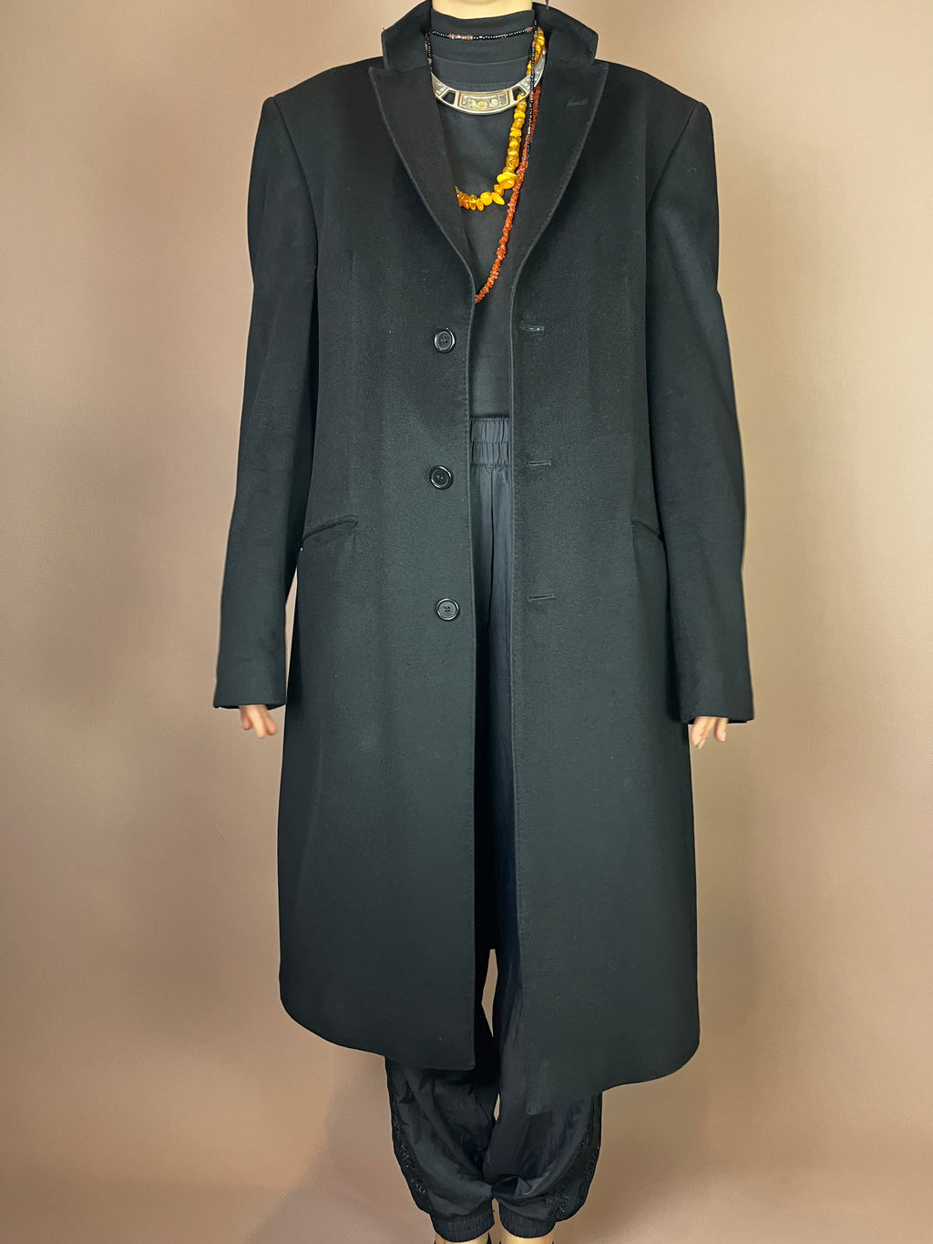 Borrowed from the Boys Wollmantel in Schwarz Gr. L