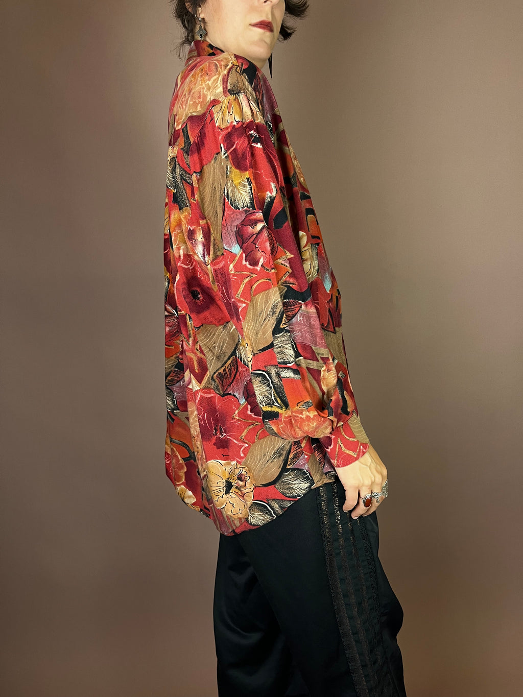 Autumn Chaos 90s Hemd mit wildem Print Gr. M