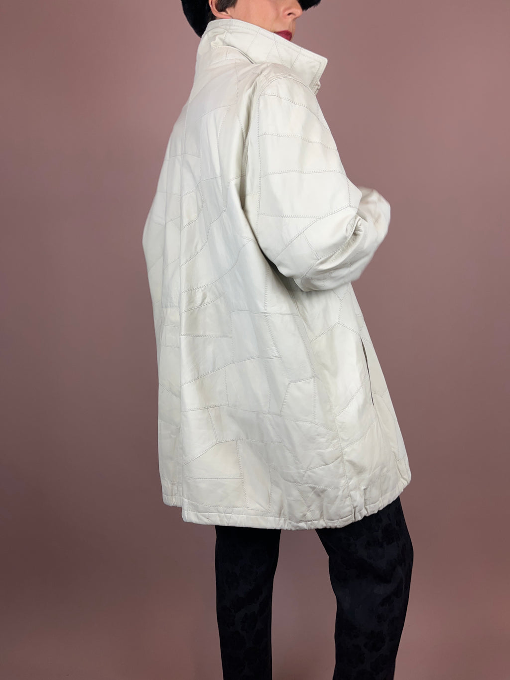 Leathercoat Hood Creme Soft Gr. 40