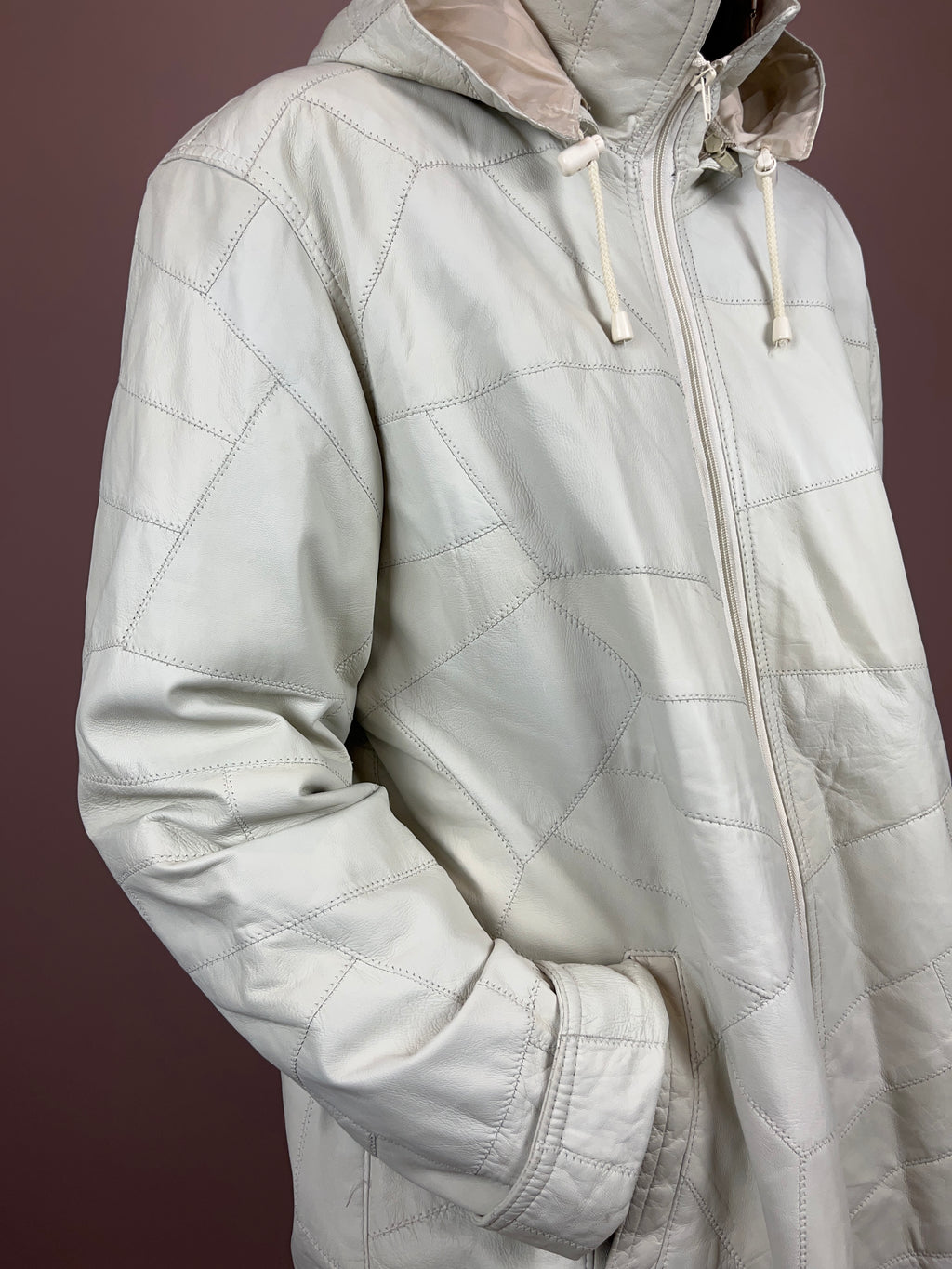 Leathercoat Hood Creme Soft Gr. 40