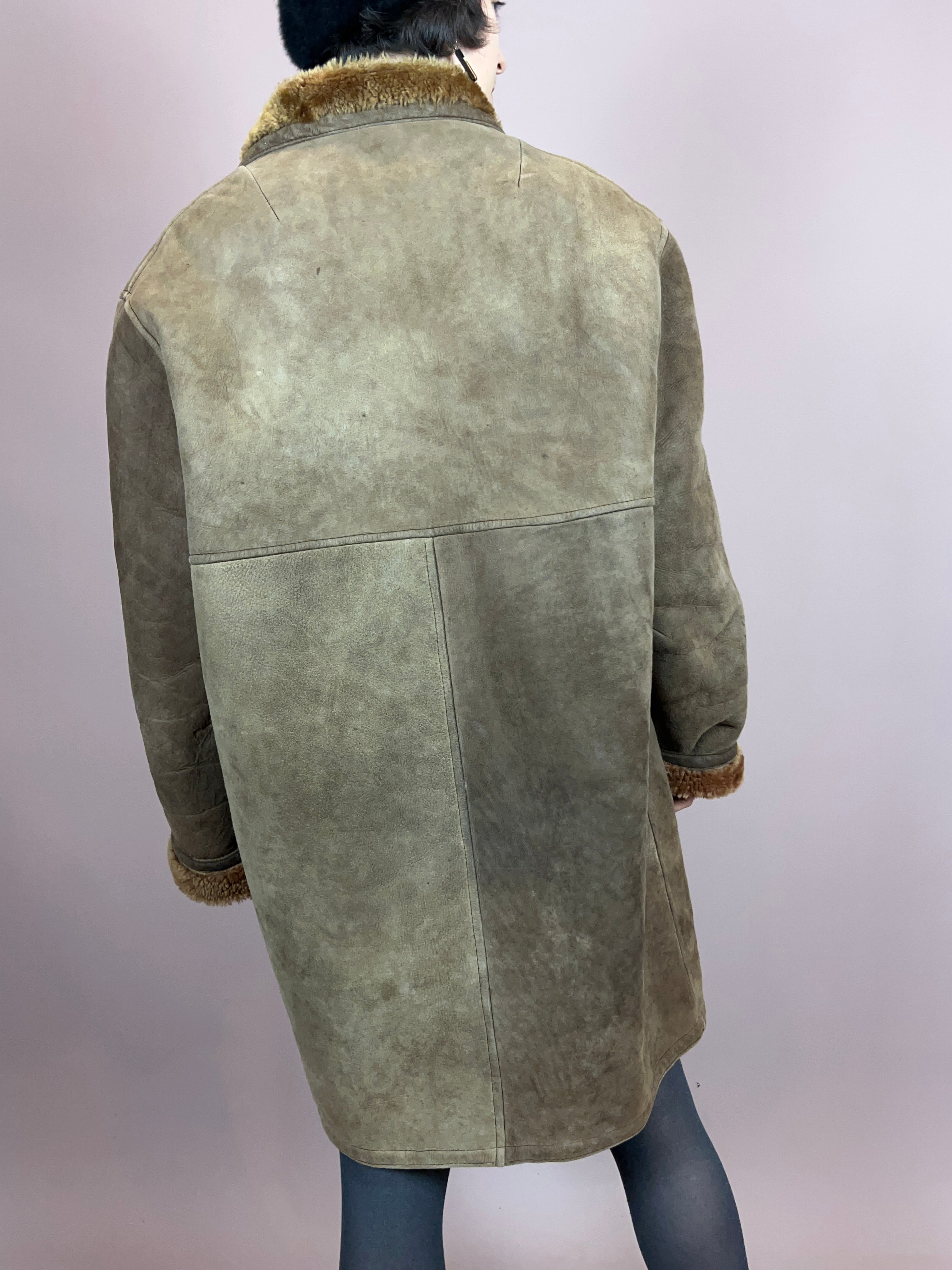 Mantel Lammfell Braun Gr. XL