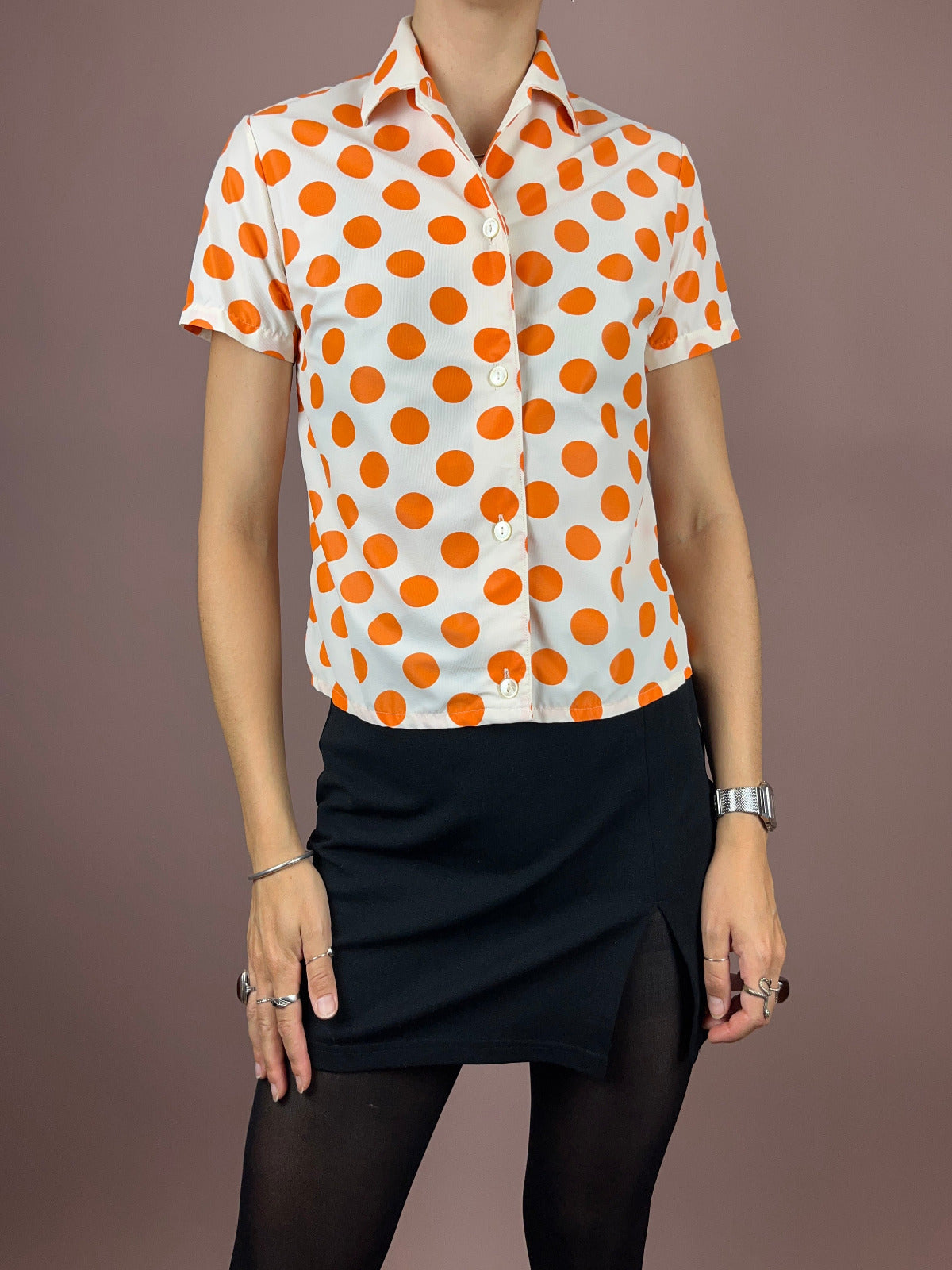 Blouse Dots 70s Gr. 34/36
