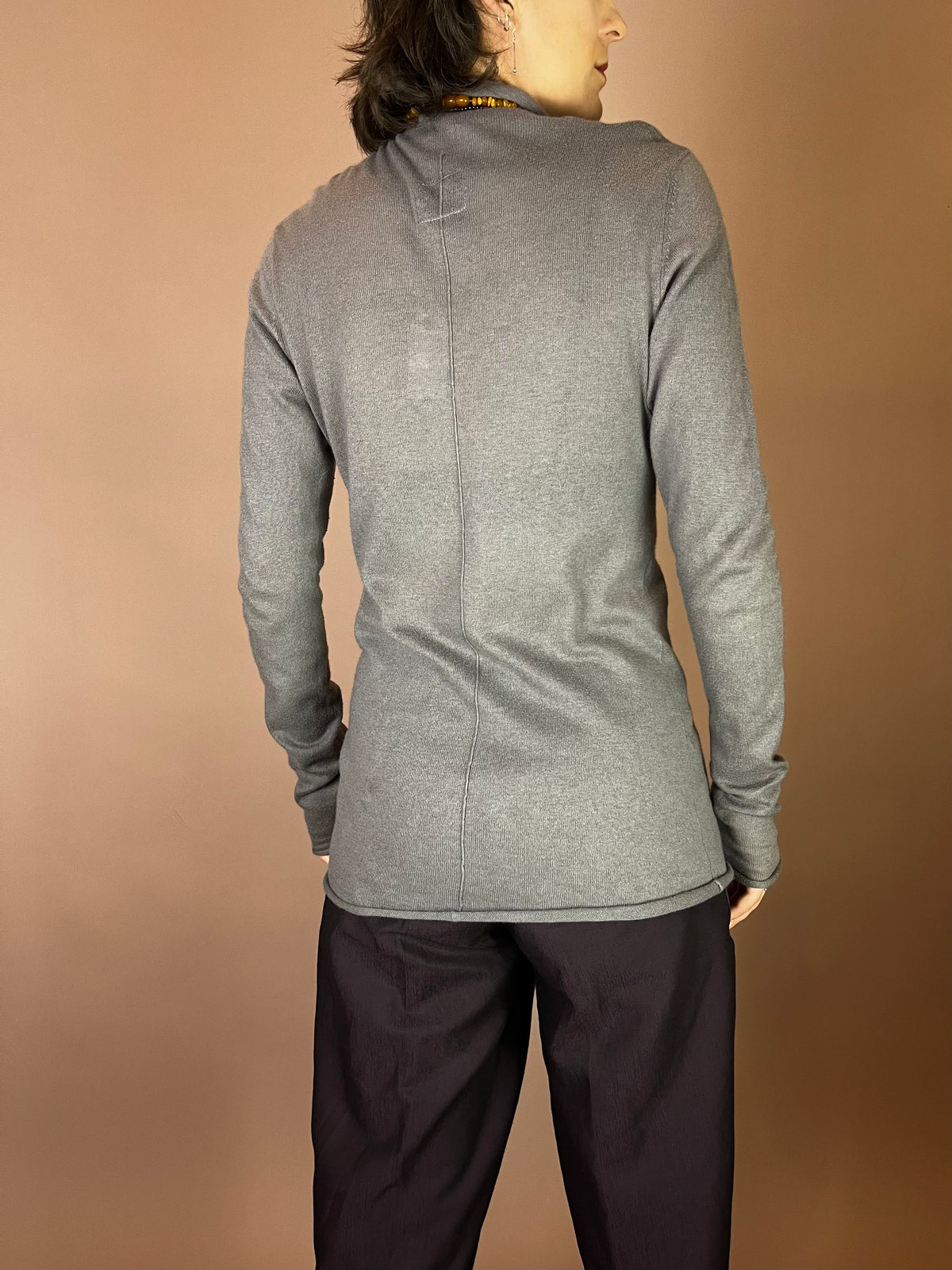 Cashmere Pullover Longsleeve Grau Rollkragen Gr. 38
