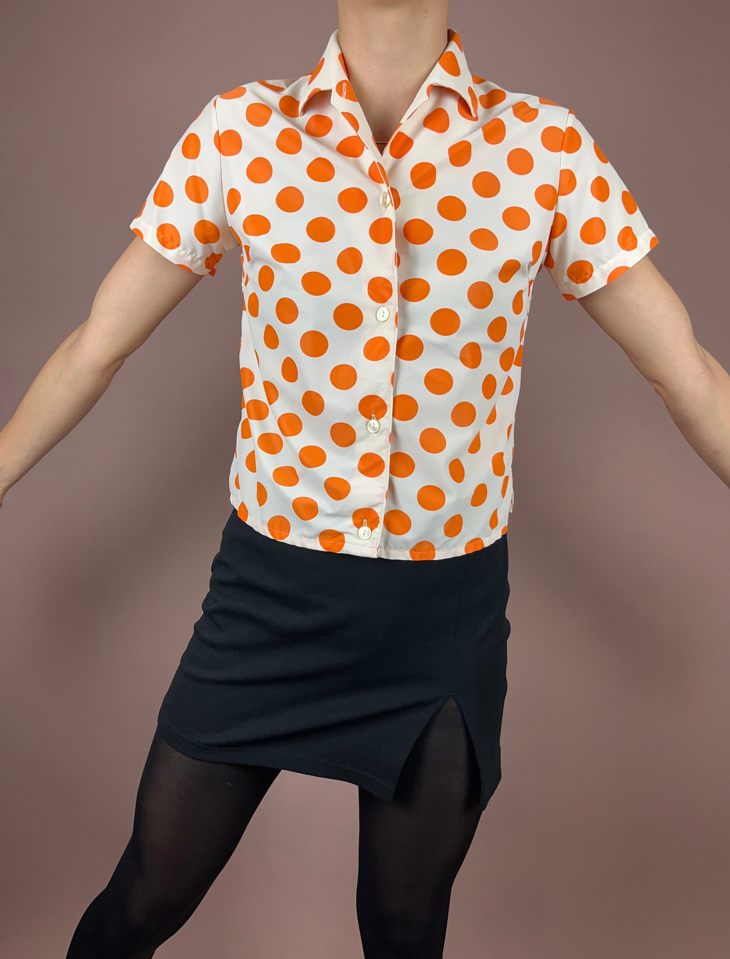 Blouse Dots 70s Gr. 34/36