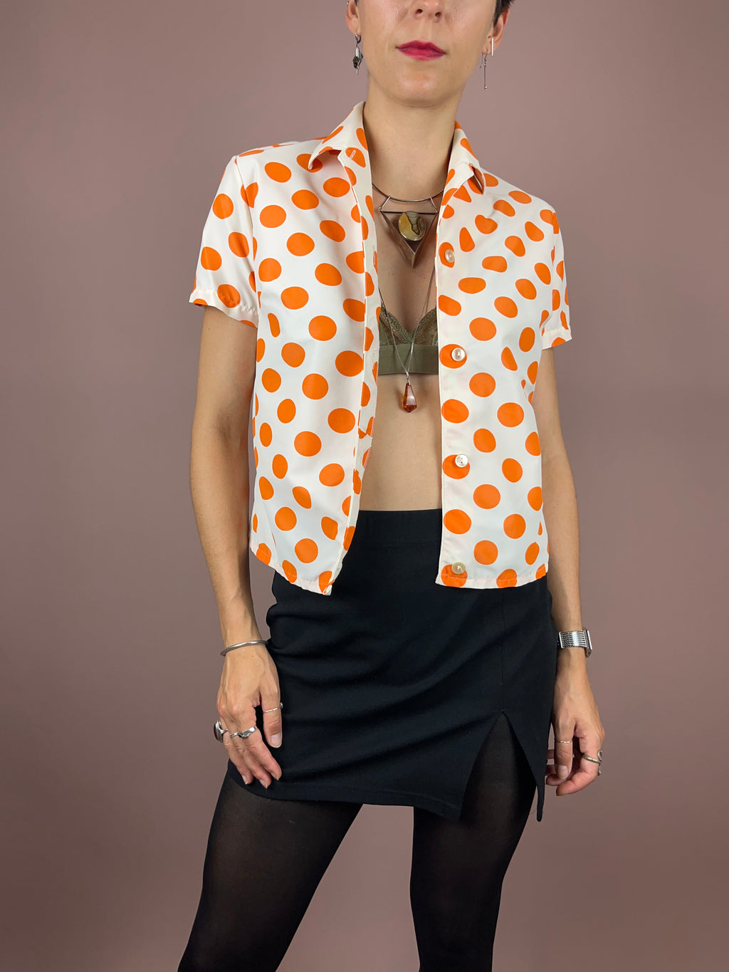 Blouse Dots 70s Gr. 34/36