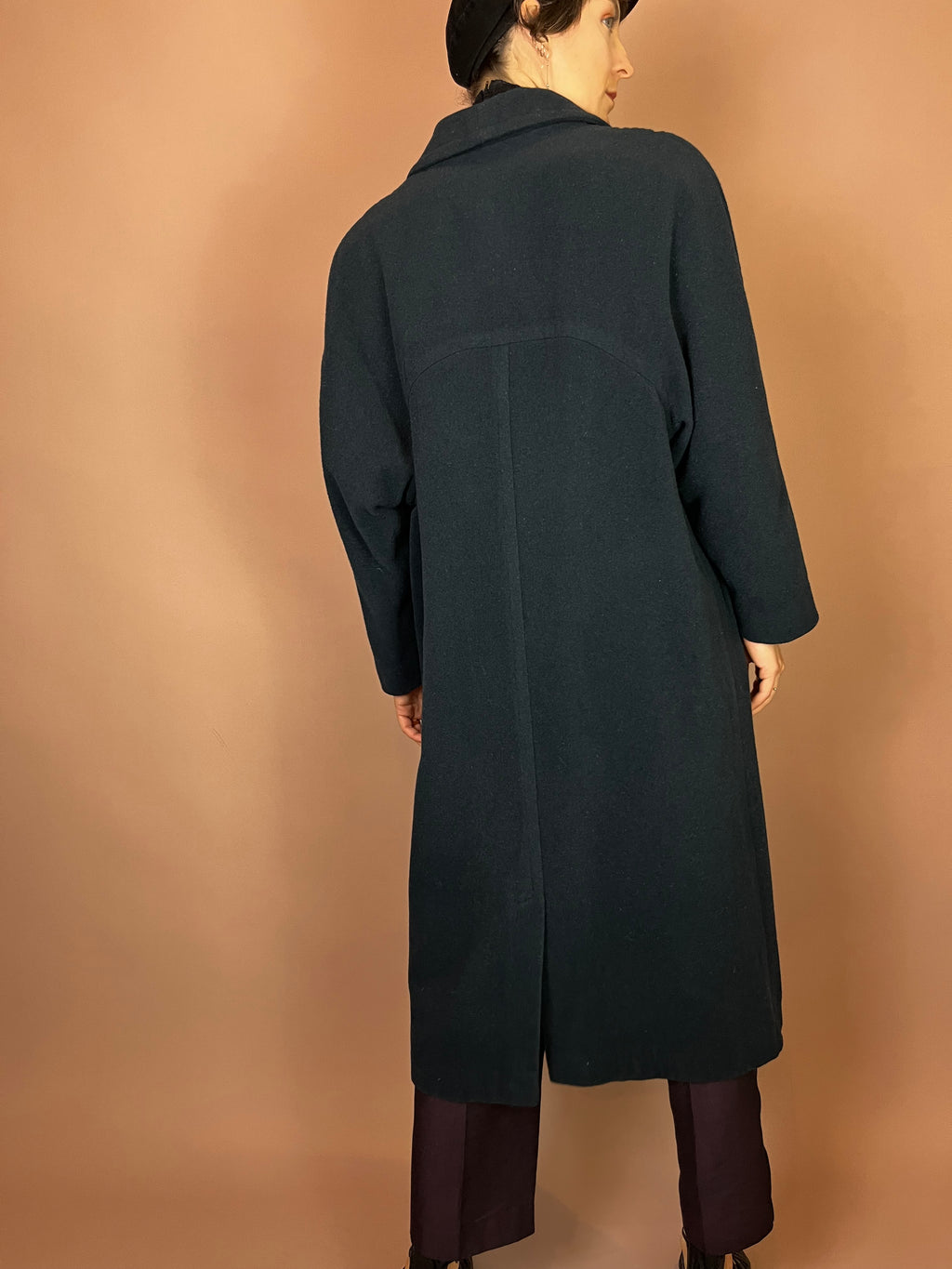 Wintermantel Petrol Blau Wolle Gr. 38-42