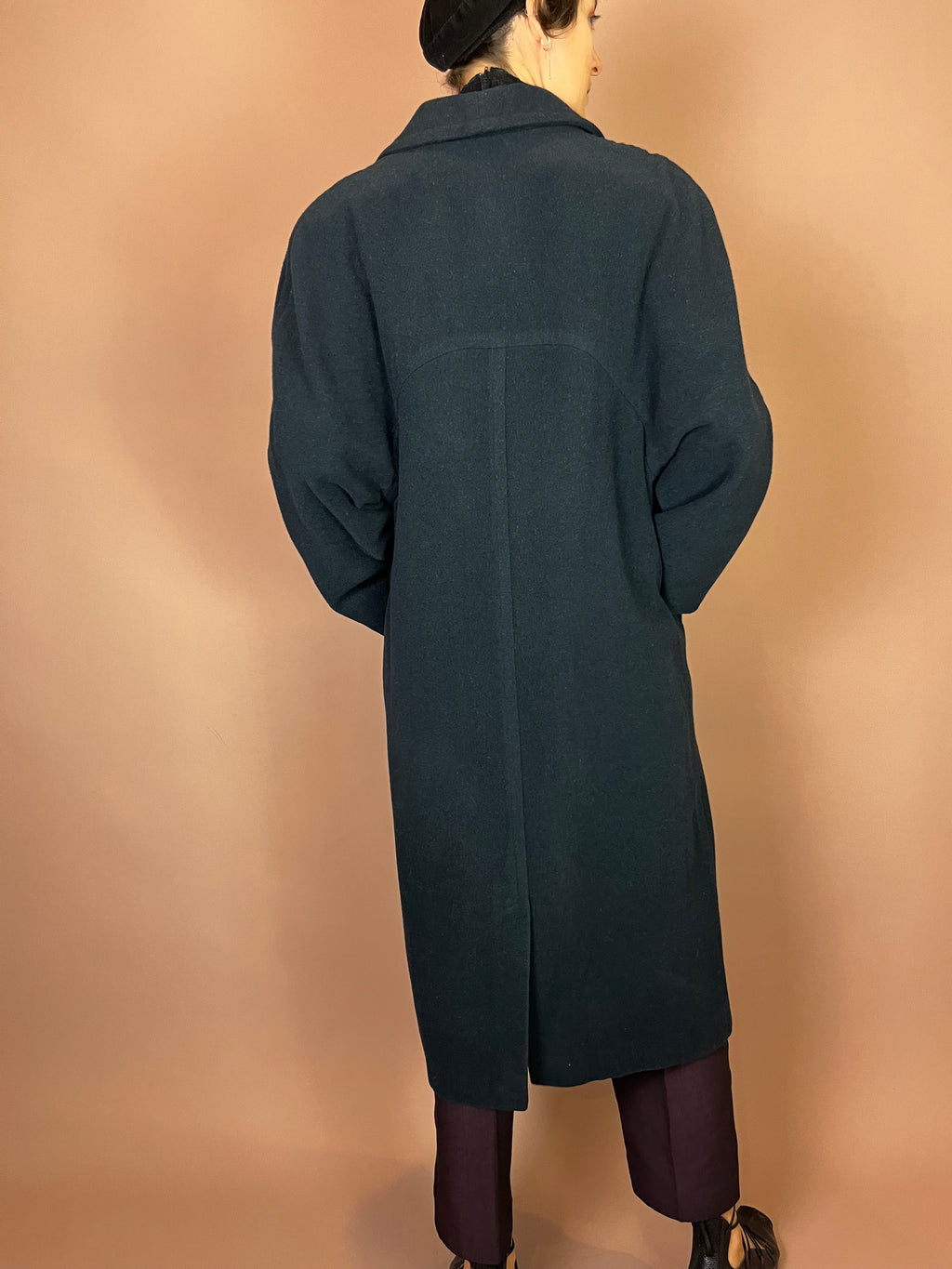 Wintermantel Petrol Blau Wolle Gr. 38-42