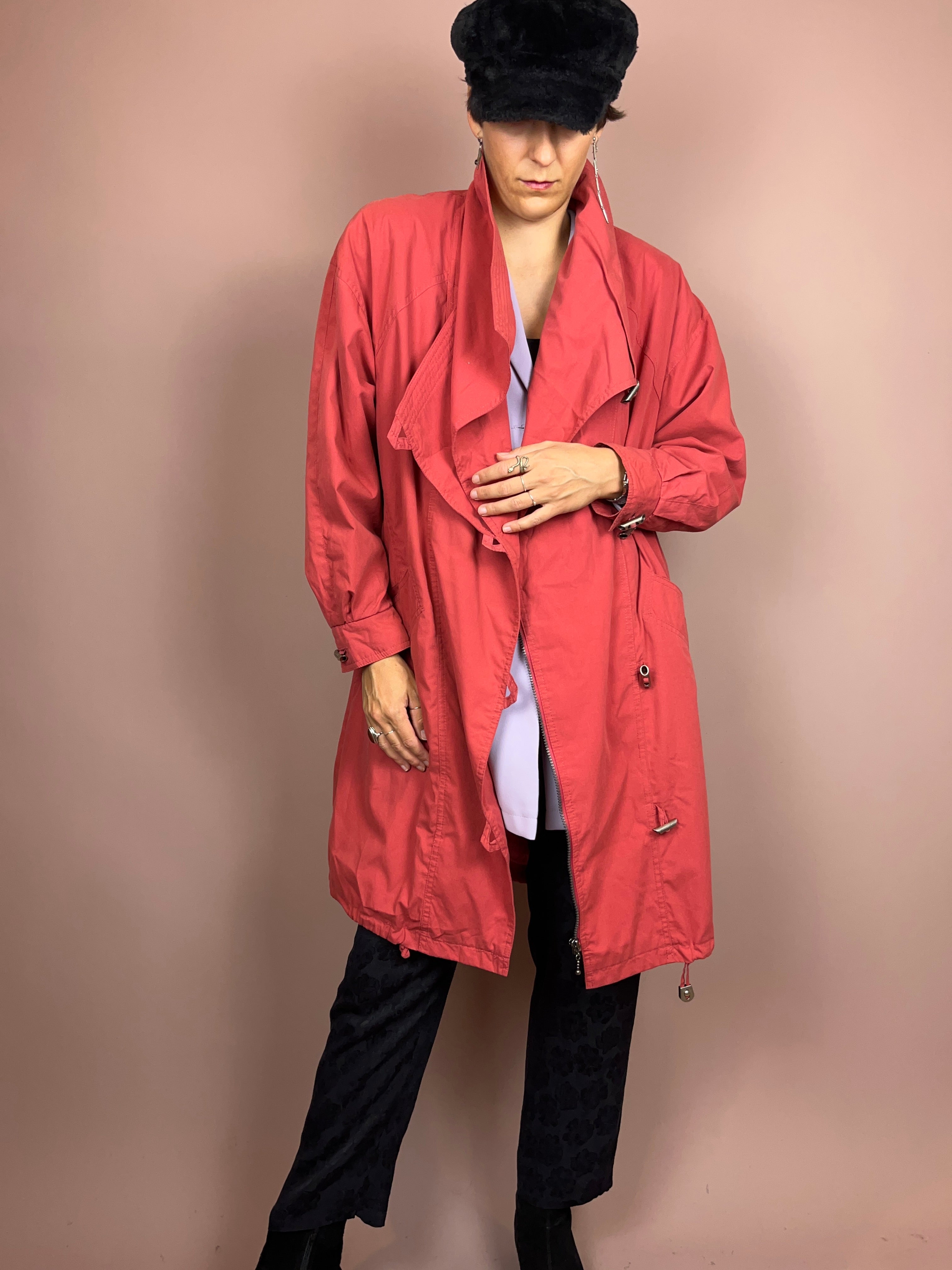 Trenchcoat Salmon Cotton Gr. 36/38
